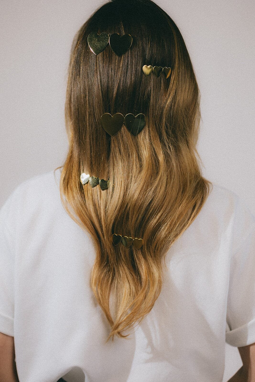 Maxi gold-plated heart barrette MONSIEUR SIMONE Golden