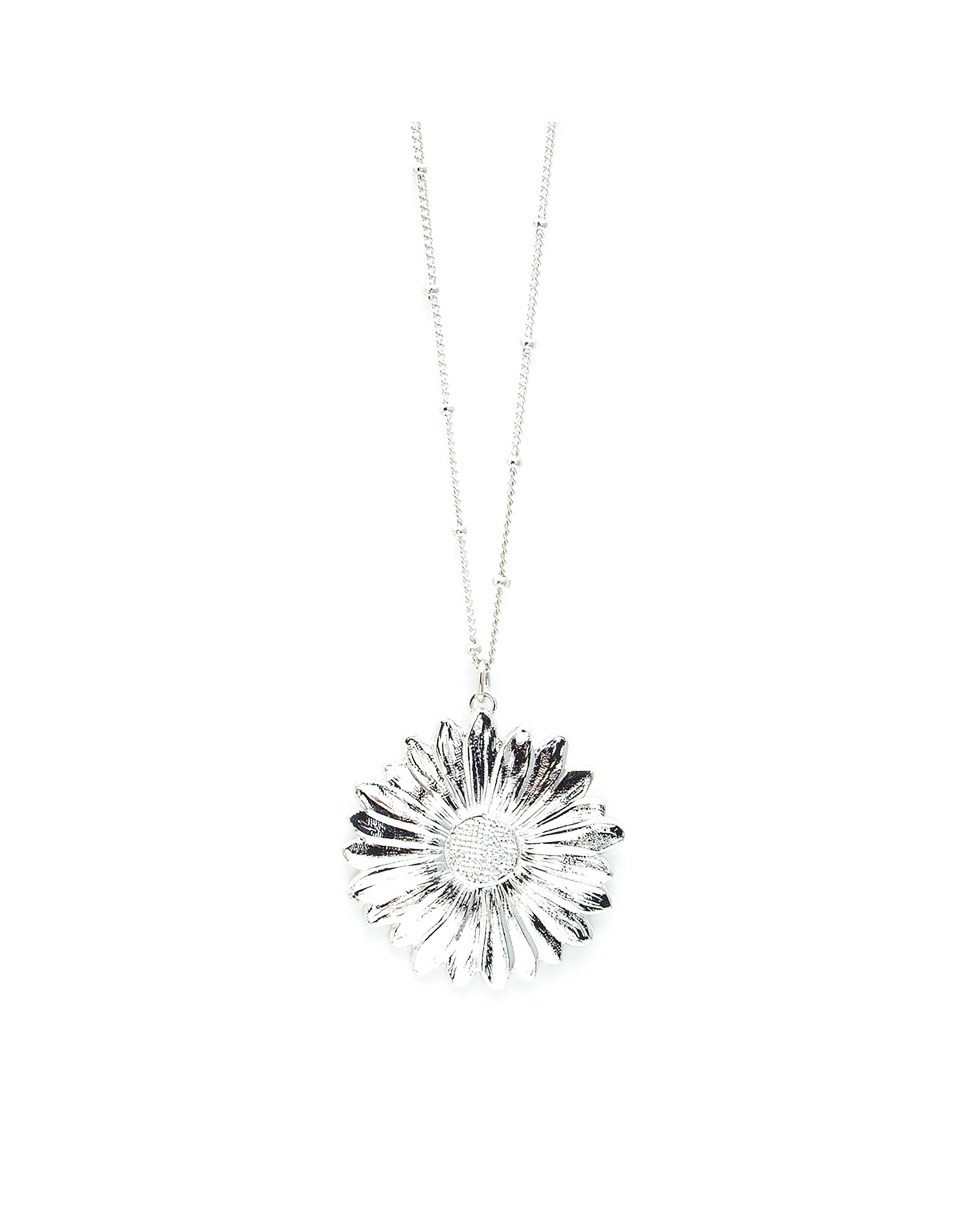 Silver plated flower necklace MONSIEUR SIMONE Silver