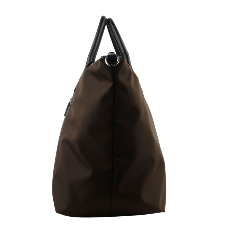 Canvas and leather travel bag Brown