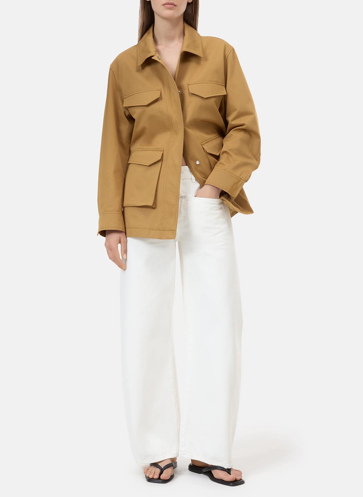 Wide cotton trousers  CLOSED Beige