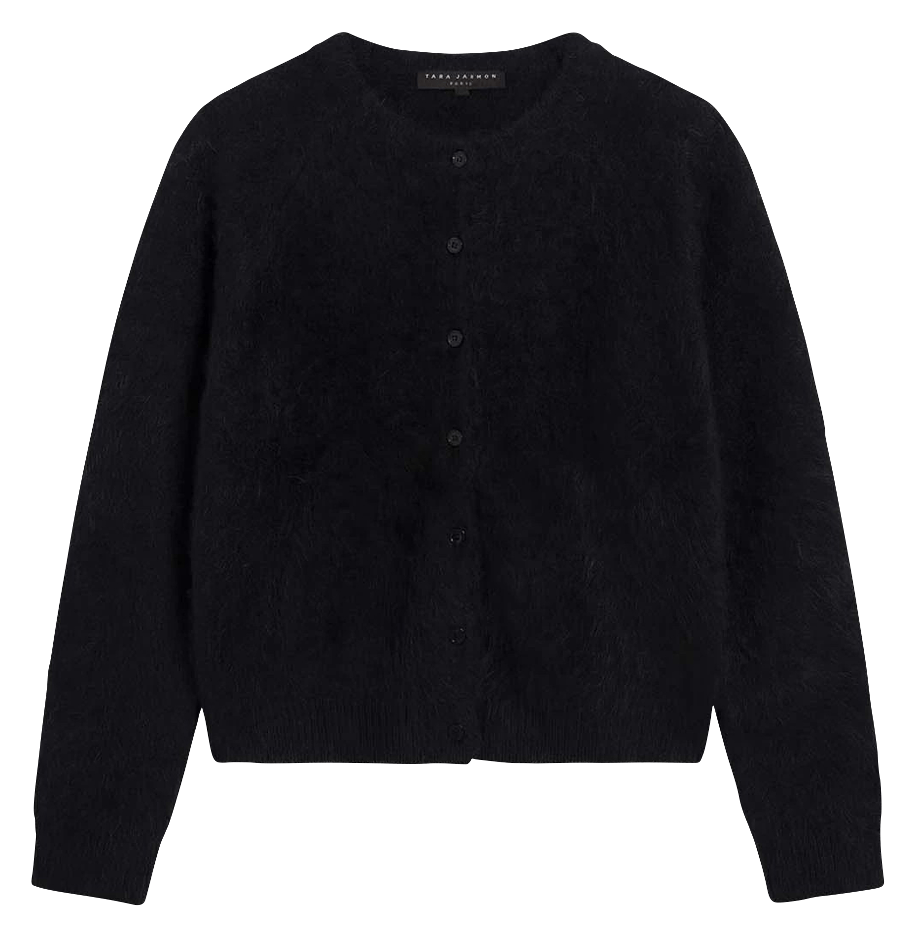 Gilet droit col rond en alpaga mélangé TARA JARMON