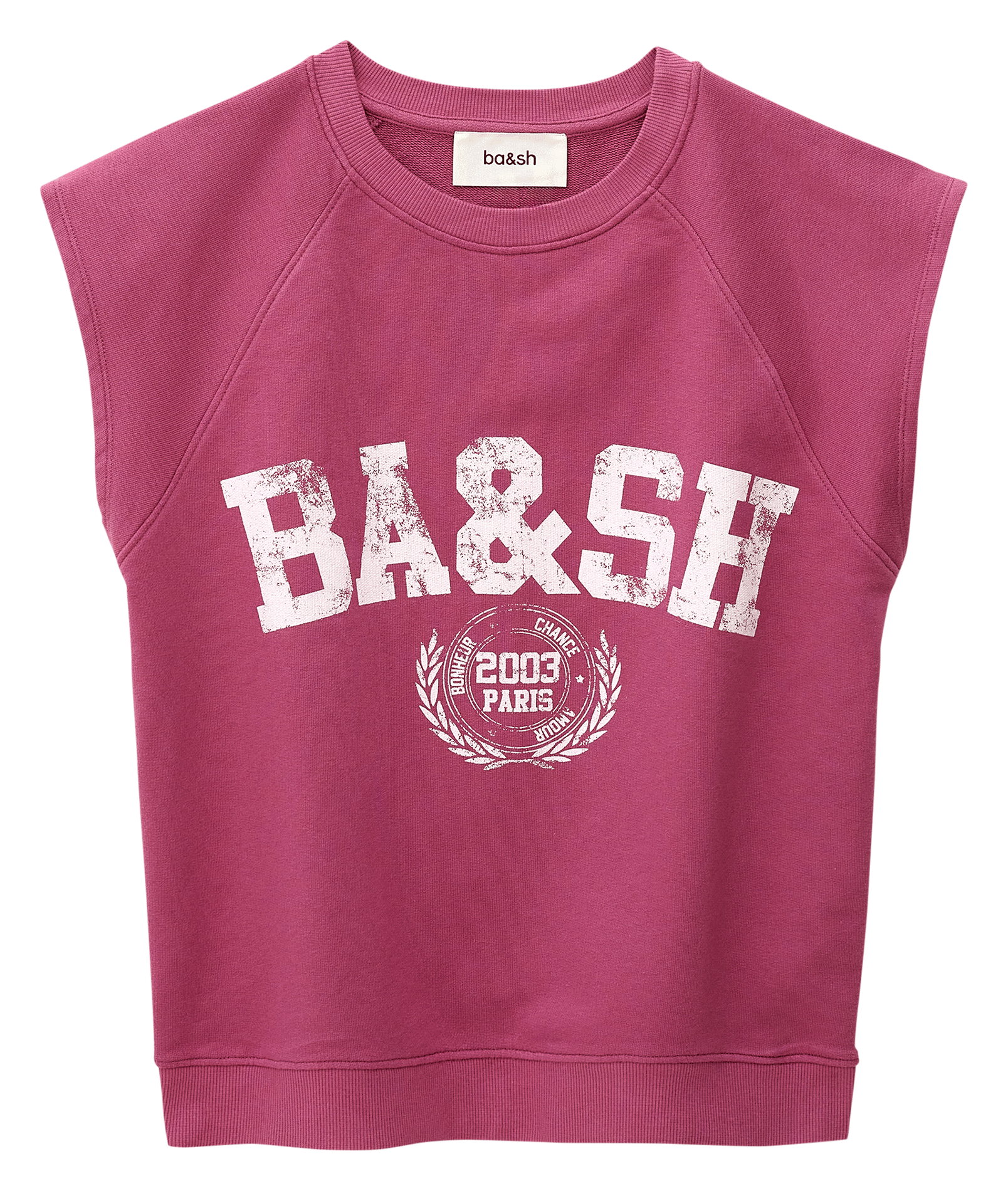 Sweat imprimé en coton BA&SH Rose