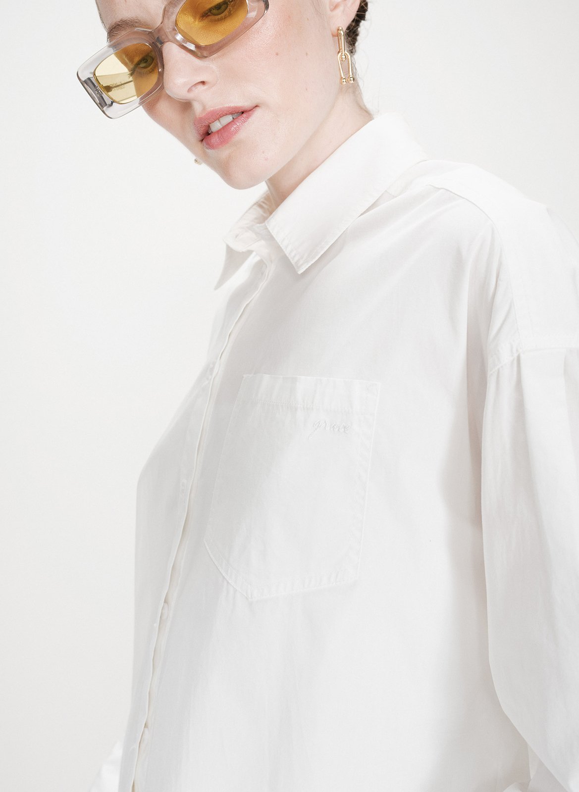 Chemise col classique GRACE ET MILA White