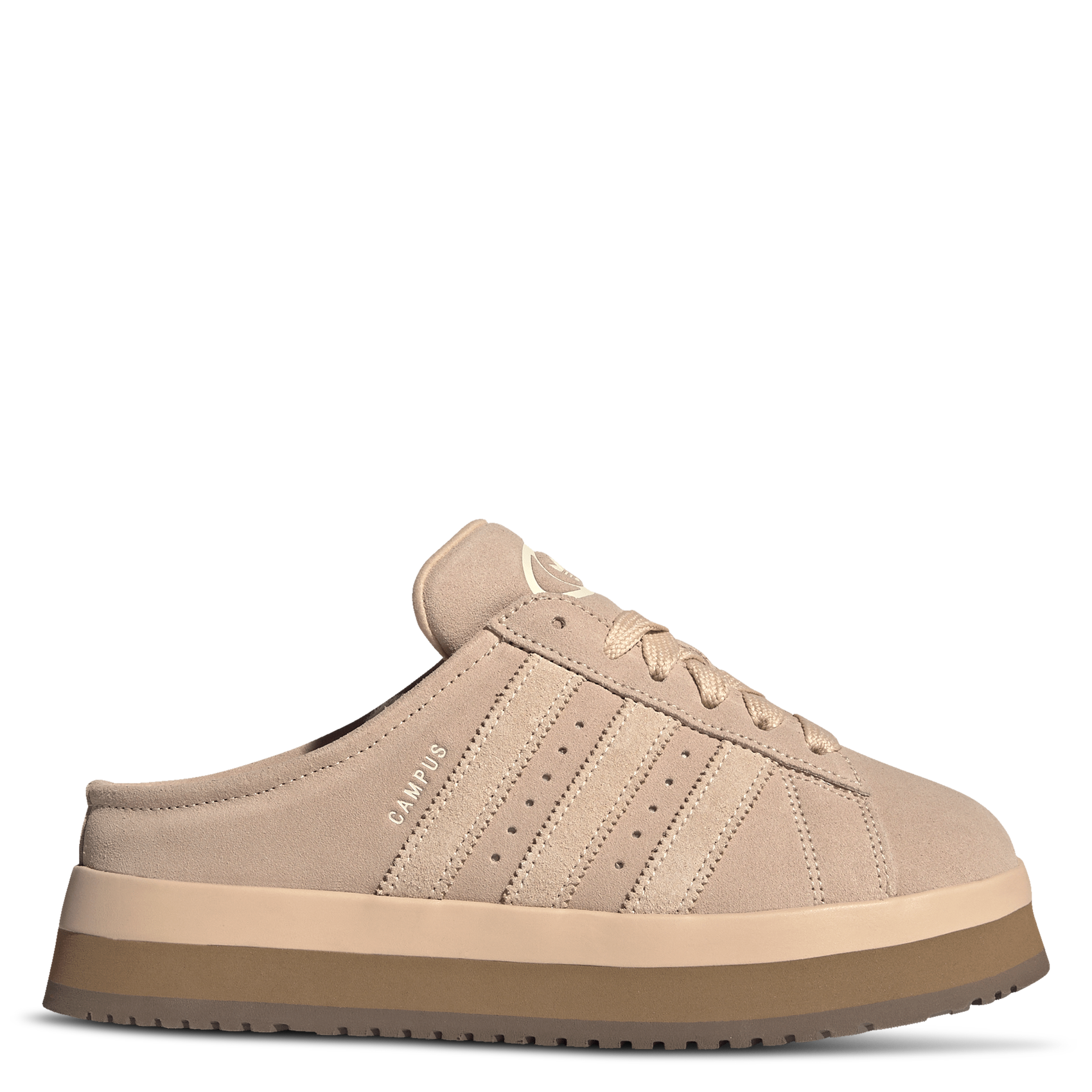Einfarbige flache Clogs in Sneaker-Optik ADIDAS Beige