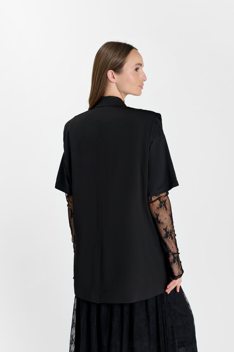 Sleeveless jacket LE TEMPS DES CERISES Black
