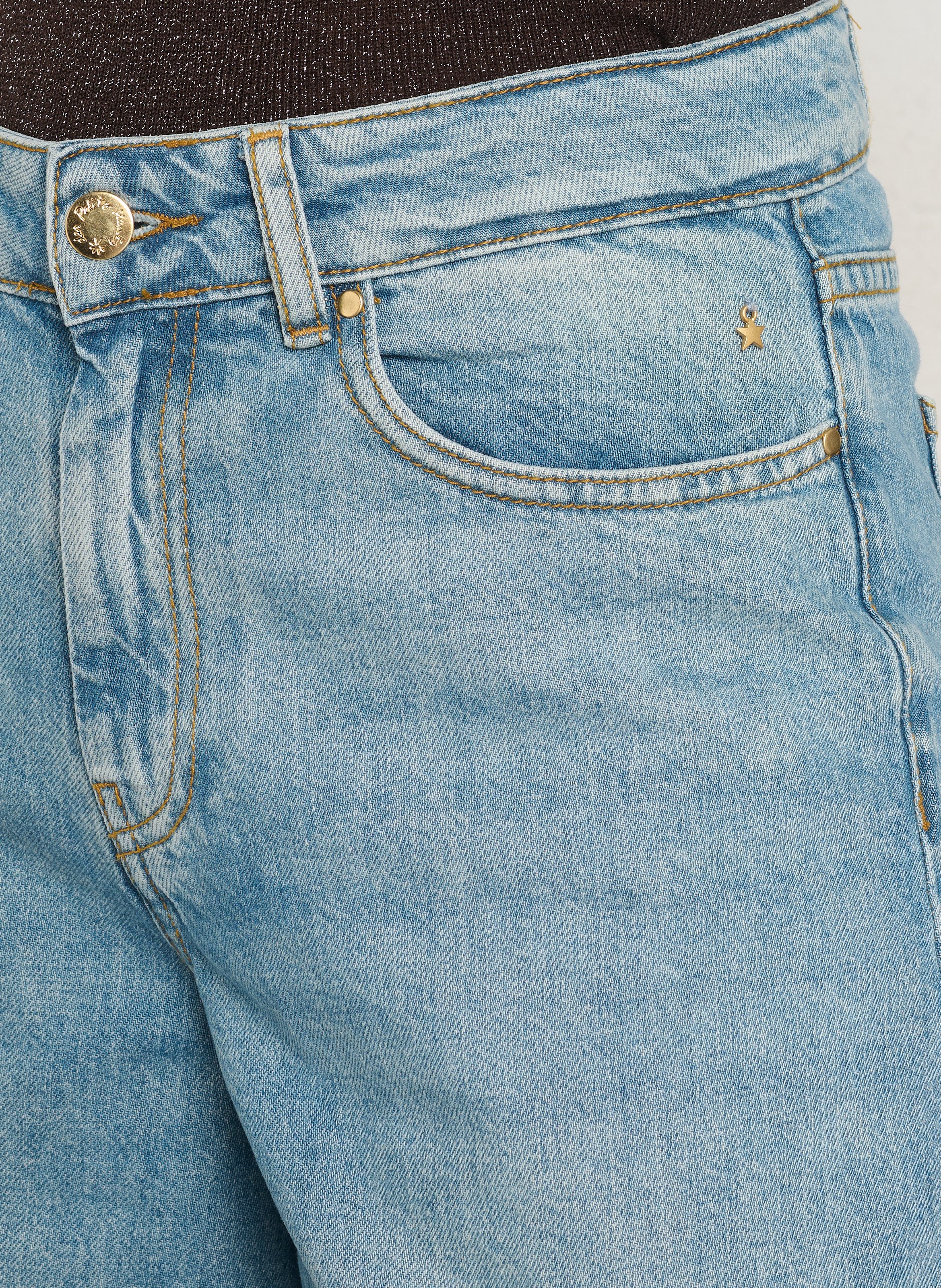 Bermuda denim en coton DES PETITS HAUTS Bleu
