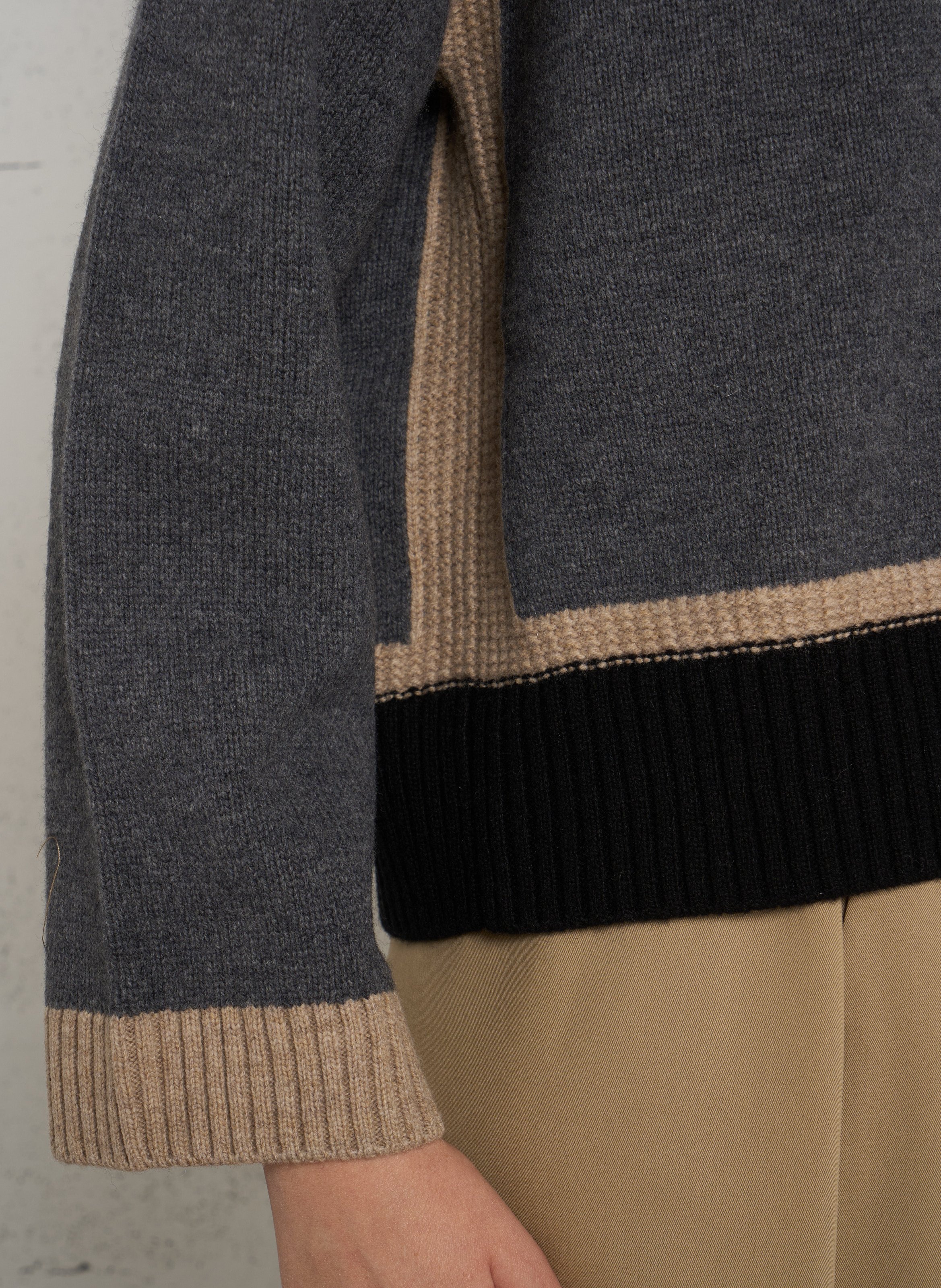 Pull ample en laine MAISON 123 Gris