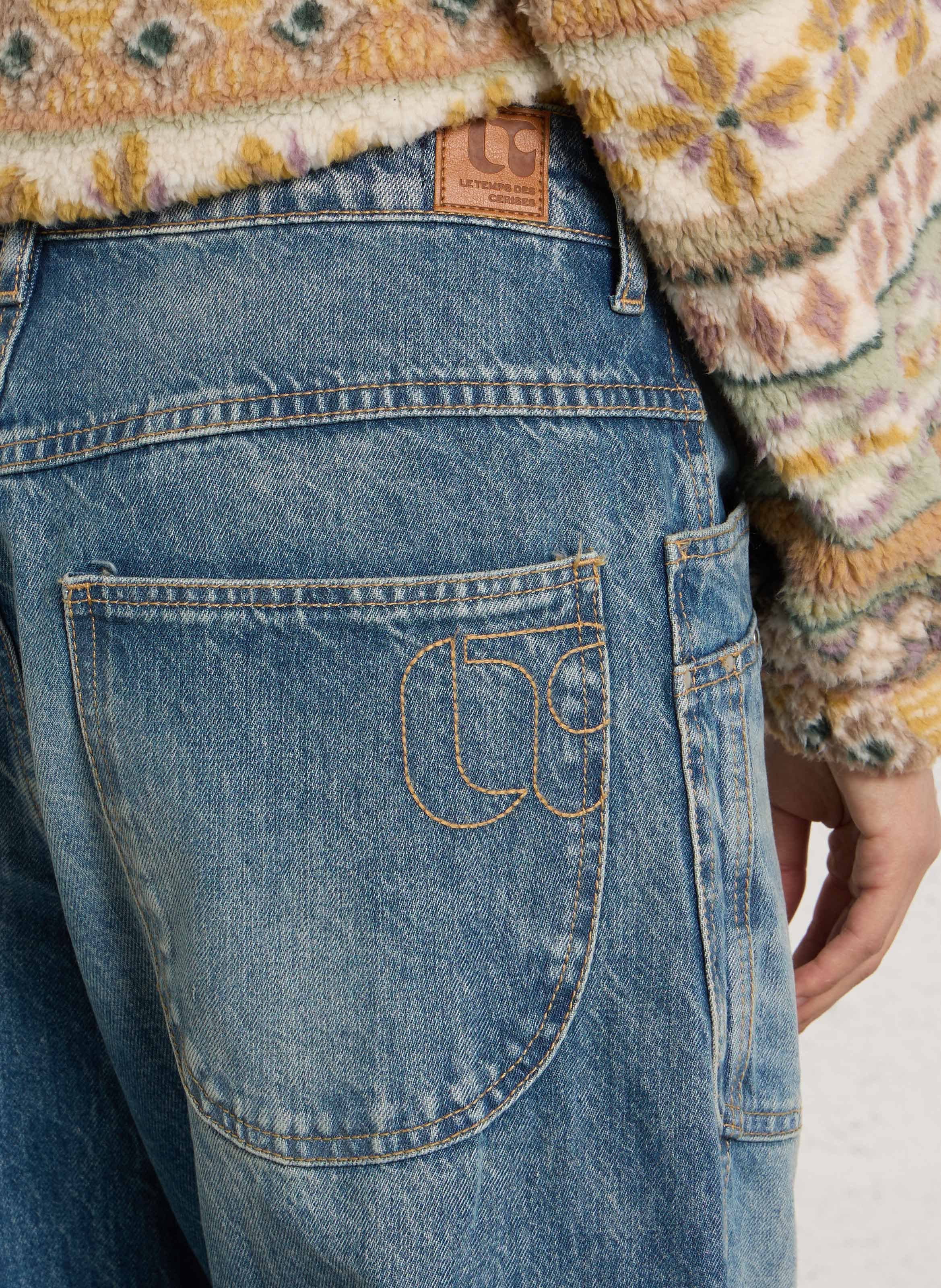 Losse jeans, grote ballonvorm, lengte 34 LE TEMPS DES CERISES Blauw