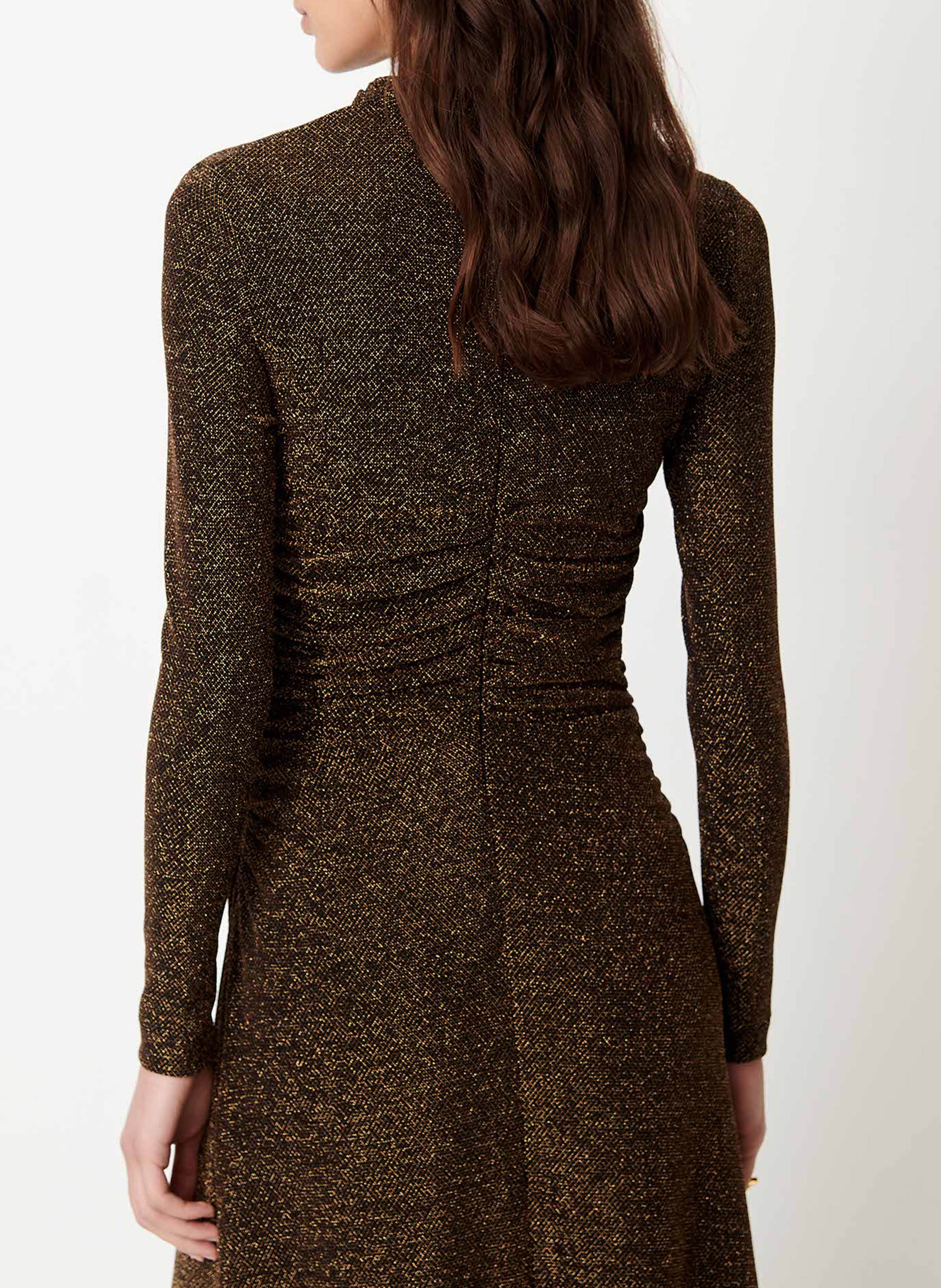 Robe longue col rond SESSUN Marron