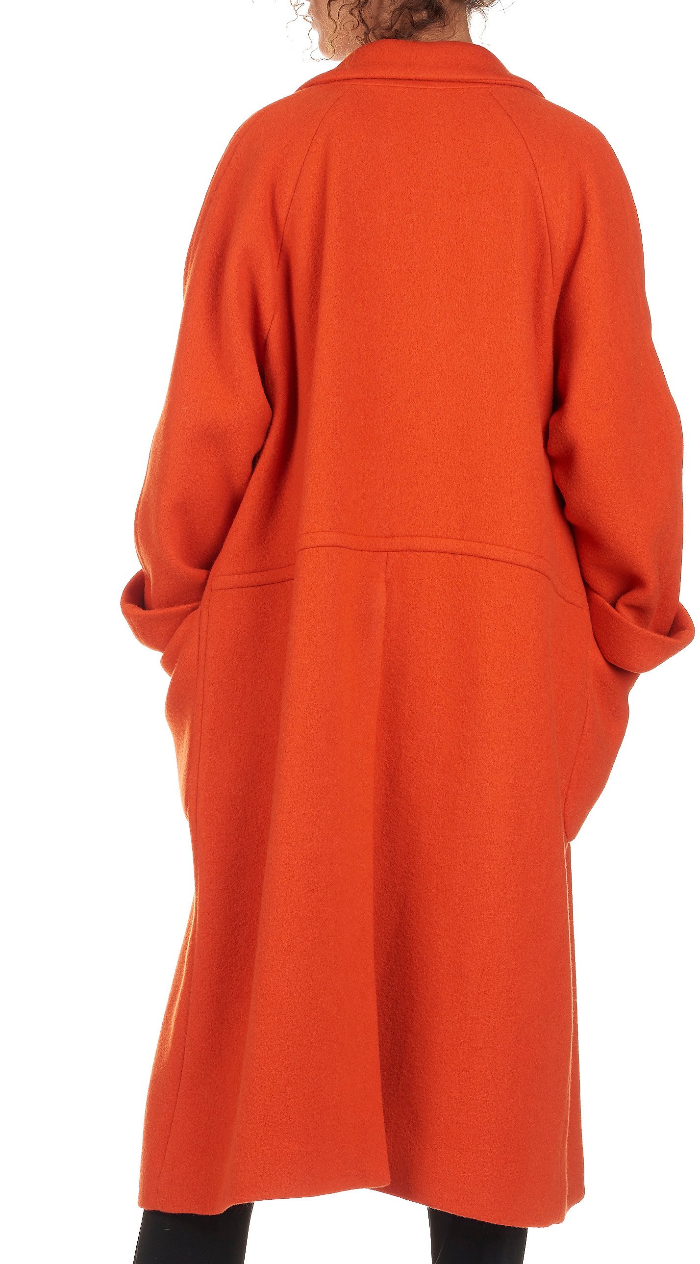 Long wool blend coat ATTIC AND BARN Orange