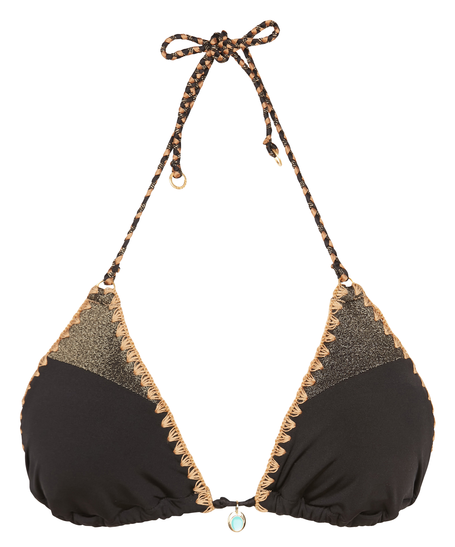 Besticktes Triangel-Bikinioberteil BOSCO NAZCA Noir