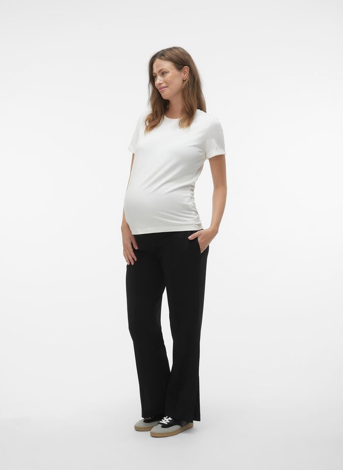 Maternité - Pantalon de grossesse large en lin