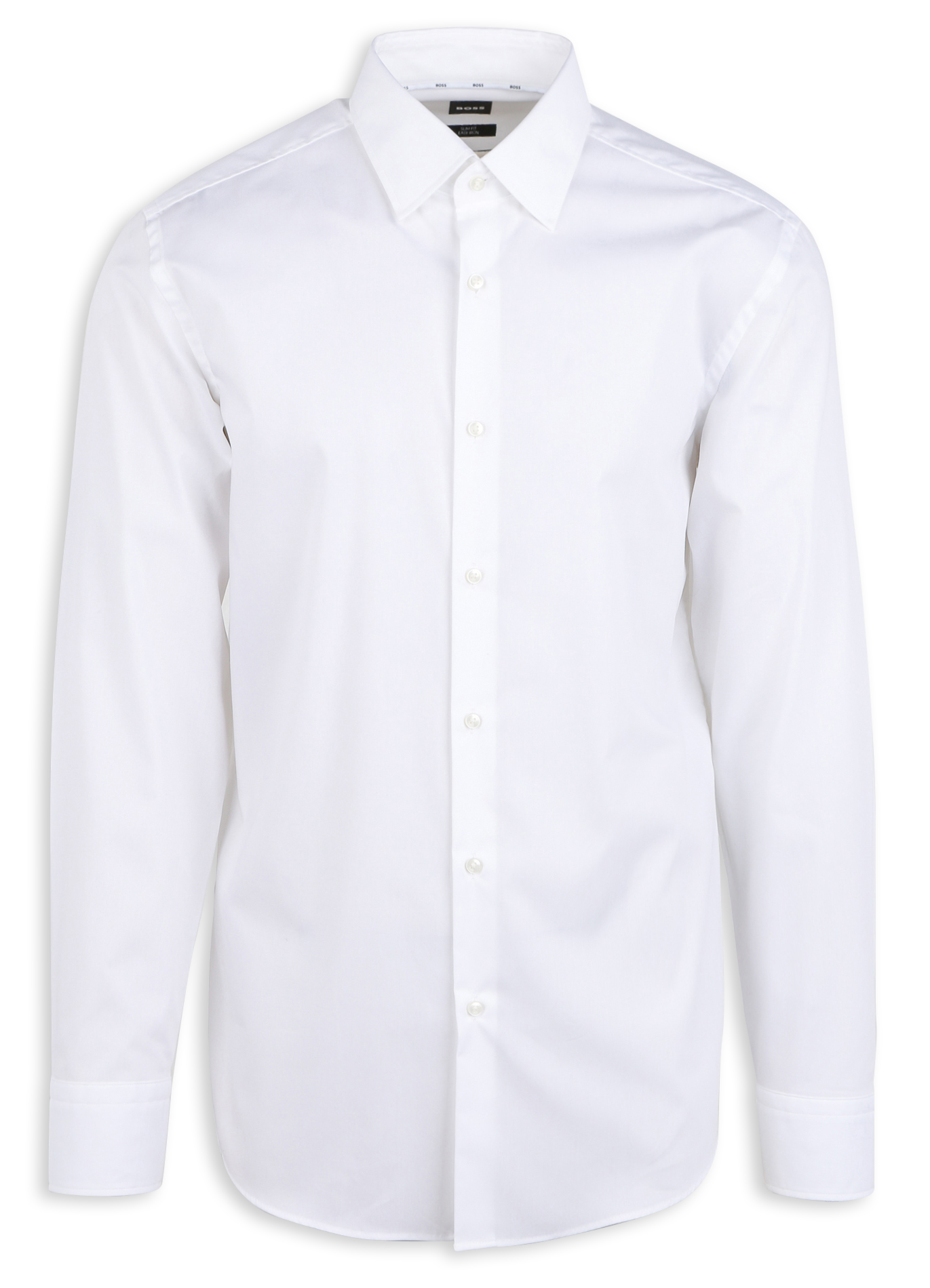 Slim-fit cotton-blend shirt BOSS White