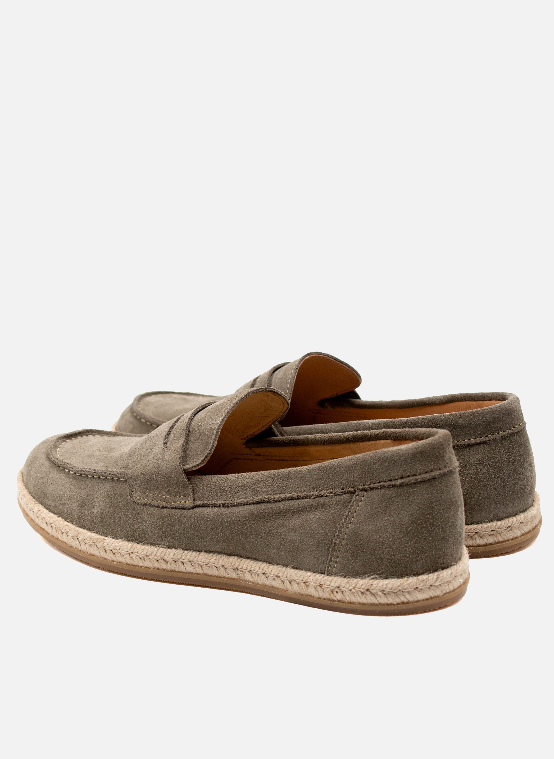 Suede leather espadrille loafers JULES & JENN Grey