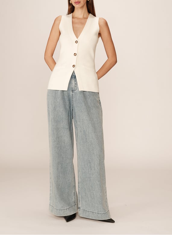 Gilet Da Donna Lavorato A Maglia Canotta Maglione Vita Senza Maniche - Foto 9