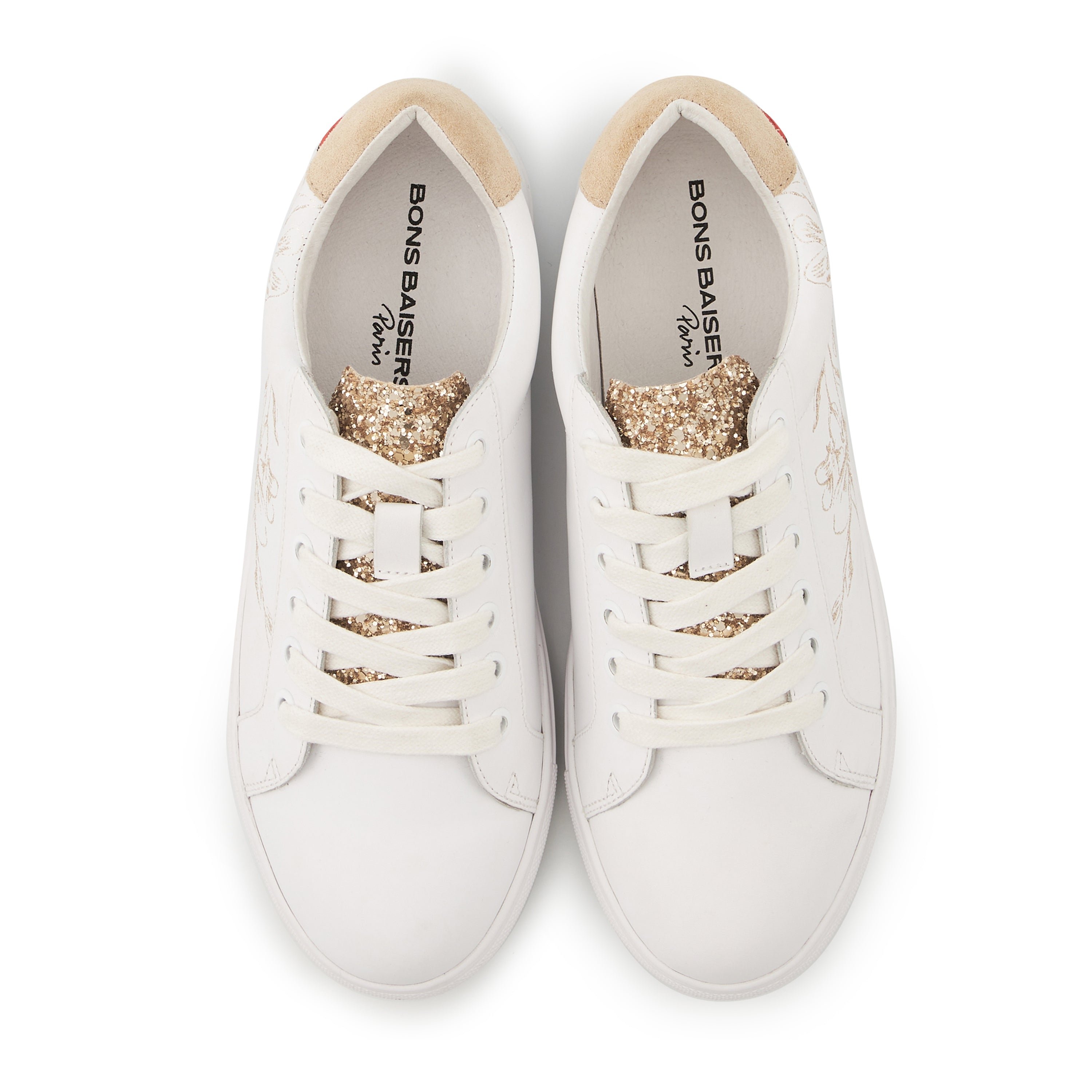 Leather sneakers BONS BAISERS PARIS White