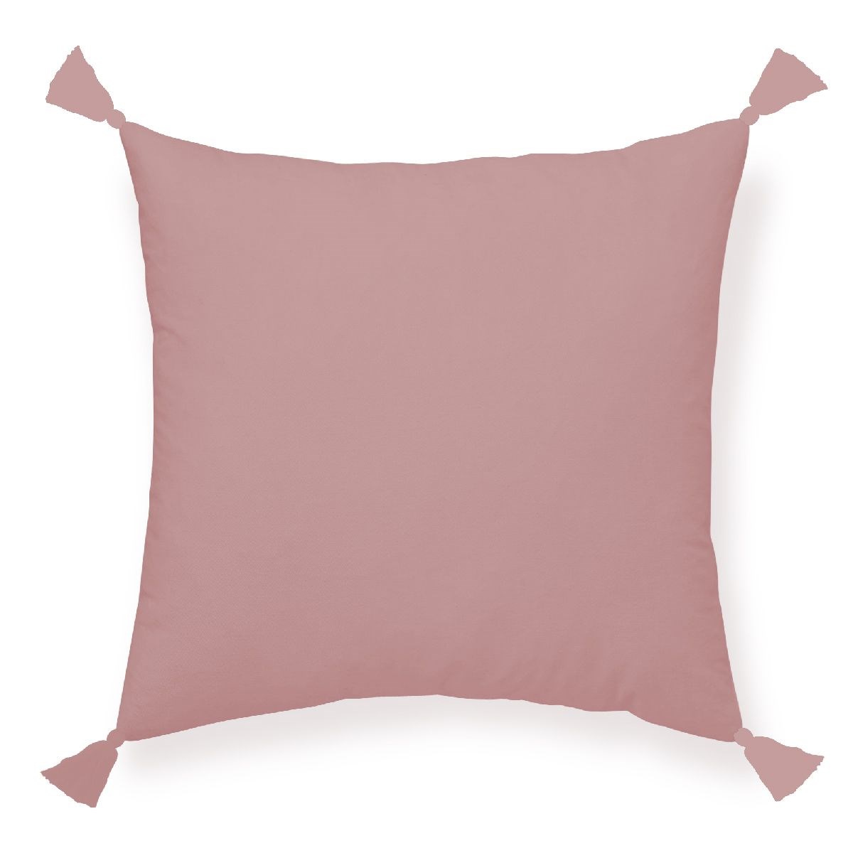 Removable pom-pom cushion in cotton gauze TODAY LINGE DE MAISON Pink