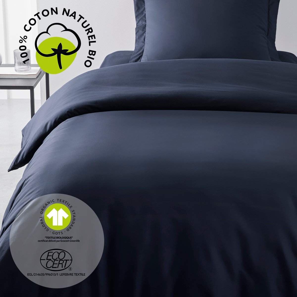Cotton duvet cover TODAY LINGE DE MAISON Blue