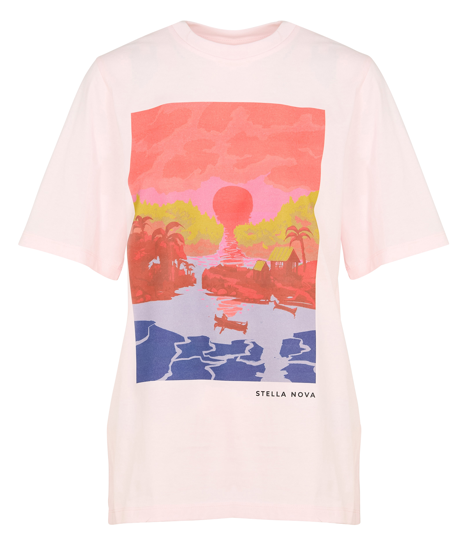 Round-neck organic cotton T-shirt STELLA NOVA Pink