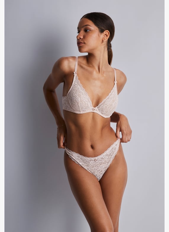 A la Folie kohl black underwired triangle bra | Pink by AUBADE A la Folie kohl black underwired triangle bra Pink