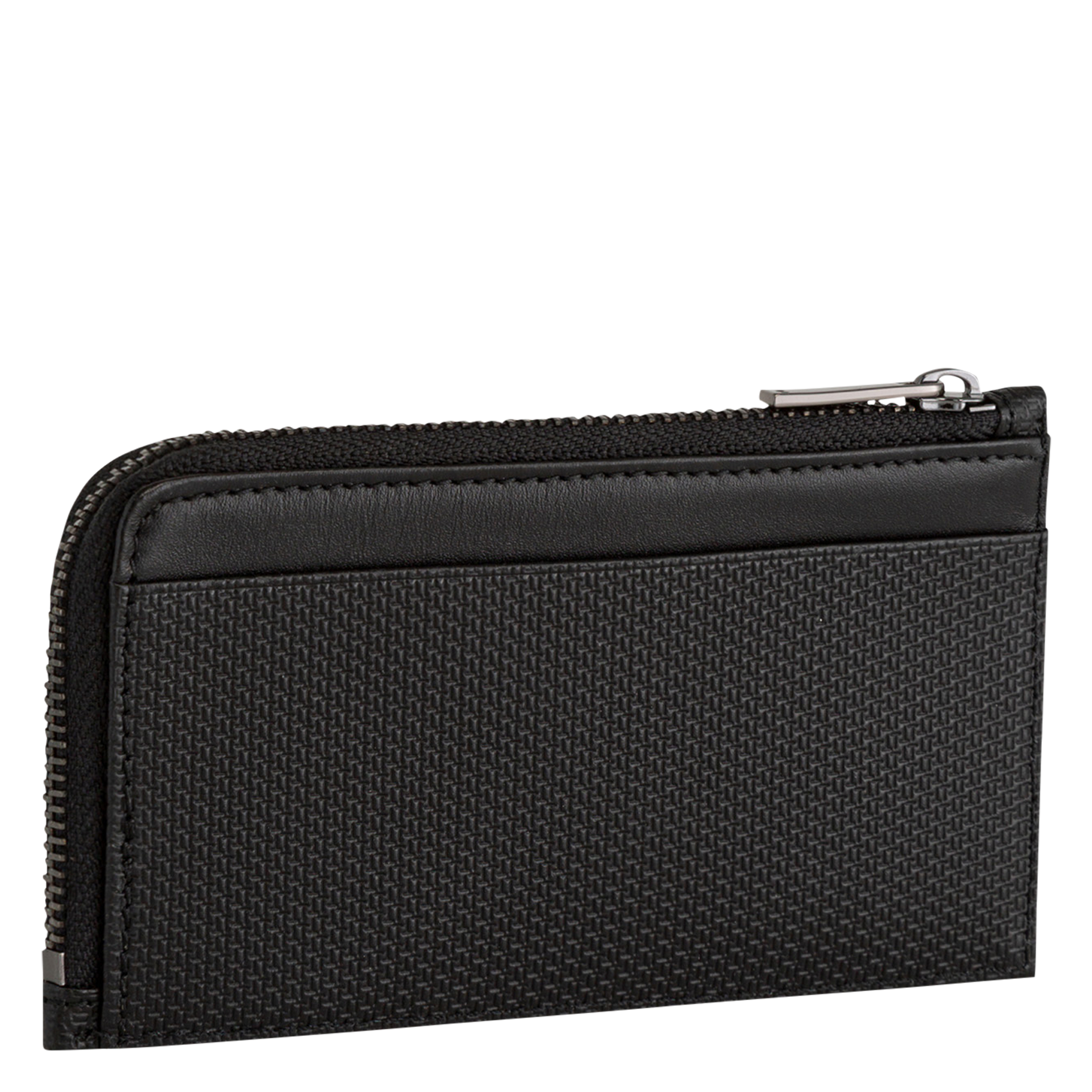 Leren pasjeshouder met ritsje en monogram LE TANNEUR Zwart