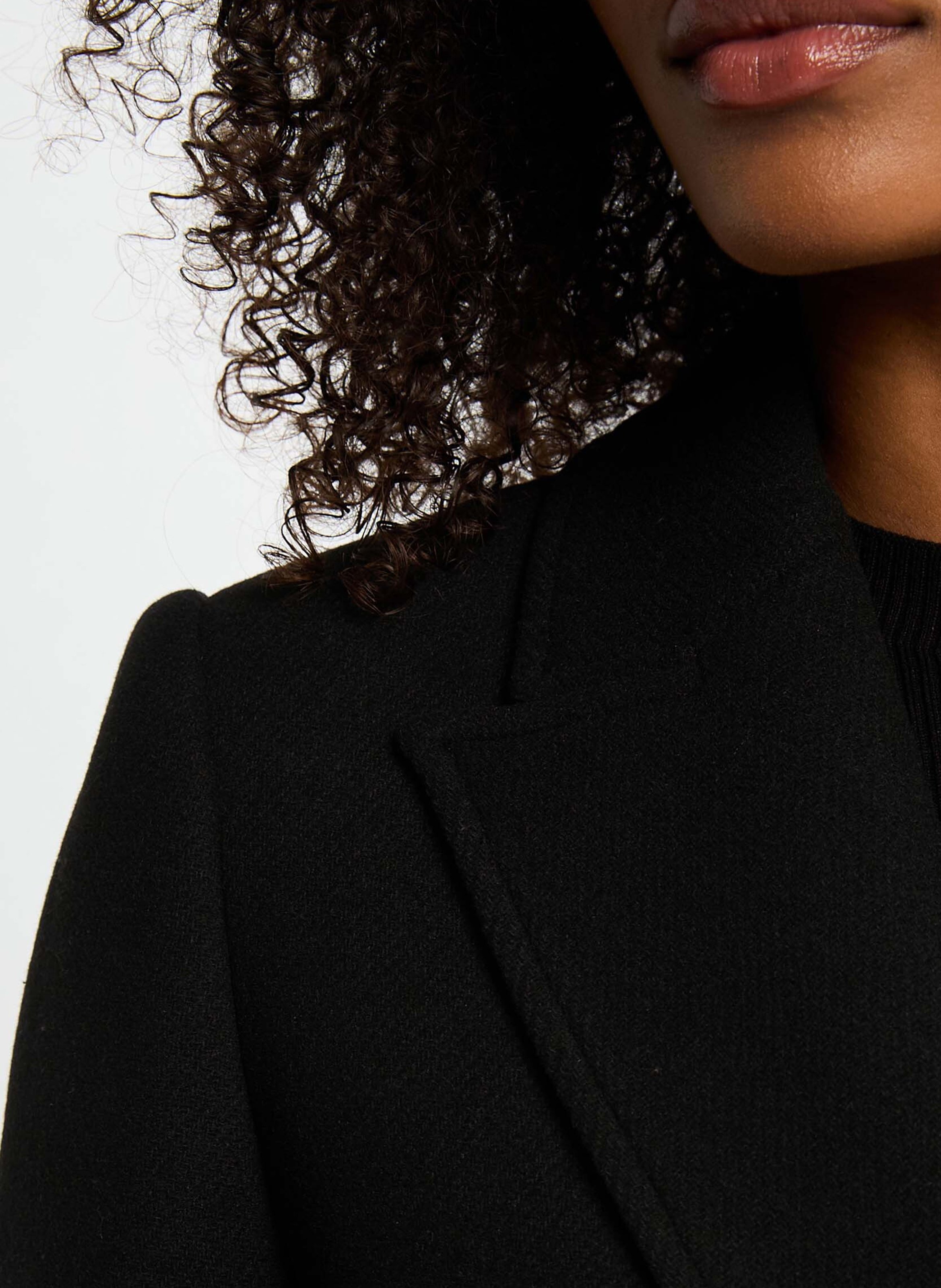 Fitted blazer coat MORGAN Black