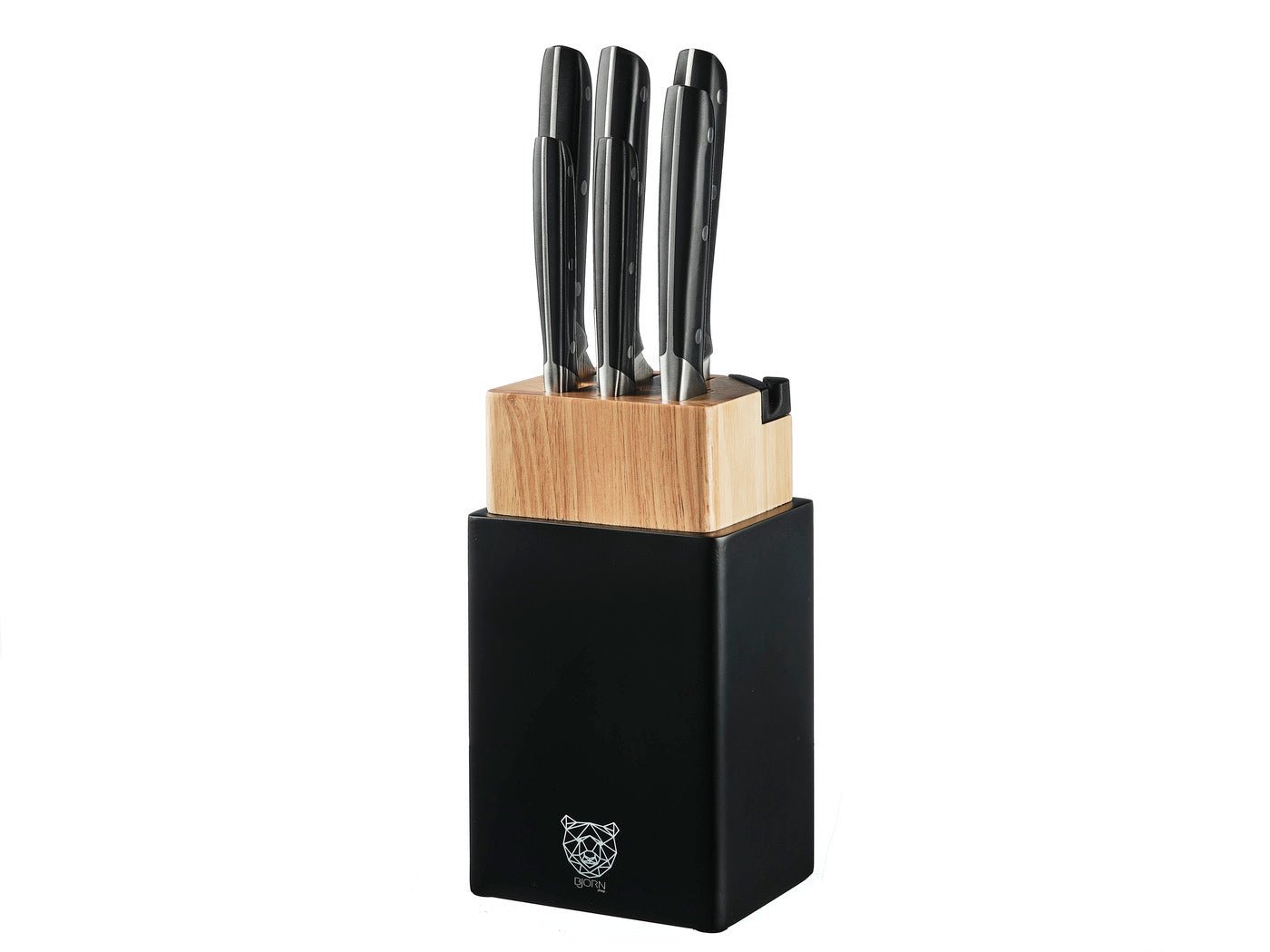 Erling Porvoo Kitchen Knife Set - 8 pieces BJORN Black