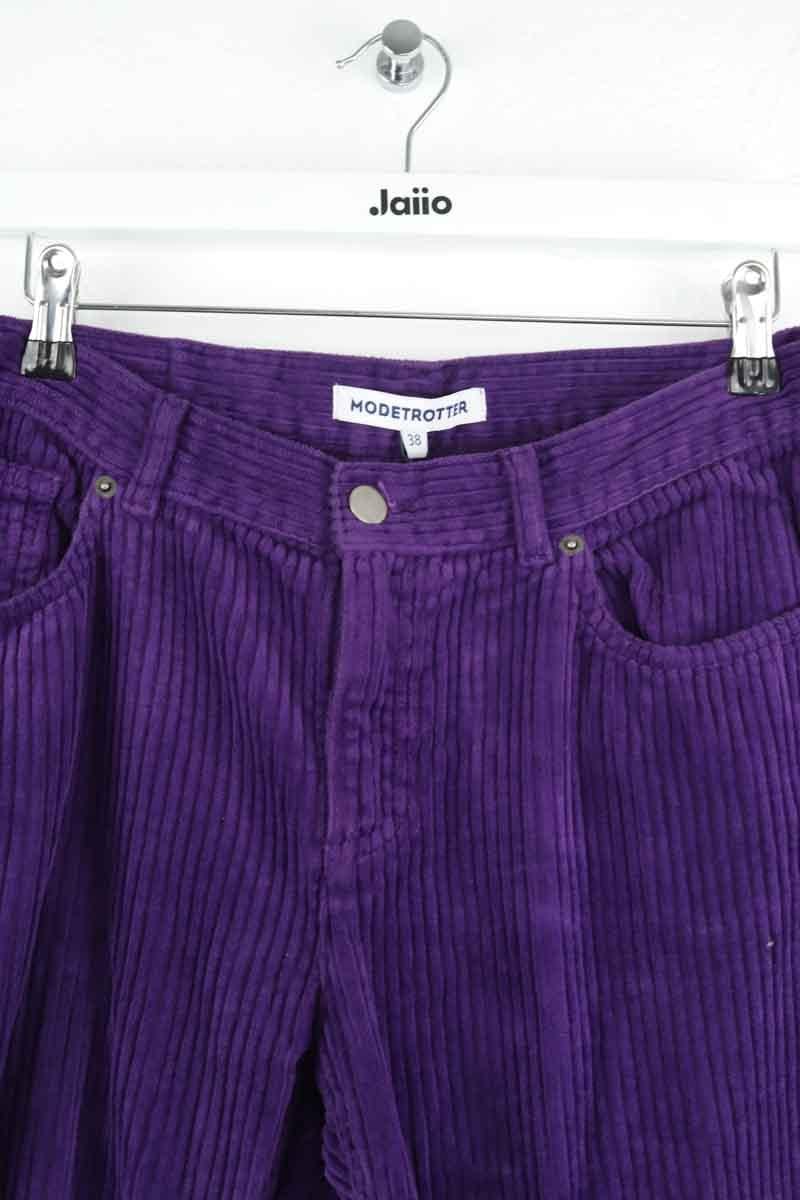 Cropped cotton pants MODETROTTER - Seconde Main Purple