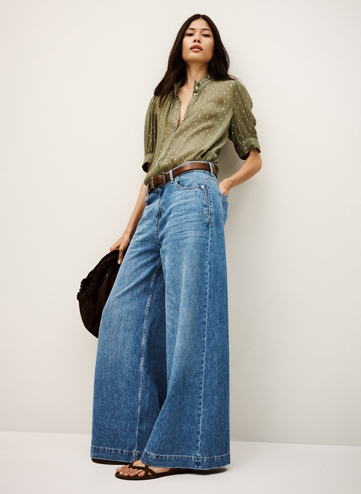 Gekleurde straight-fit jeans met 5 zakken BA&SH Blauw