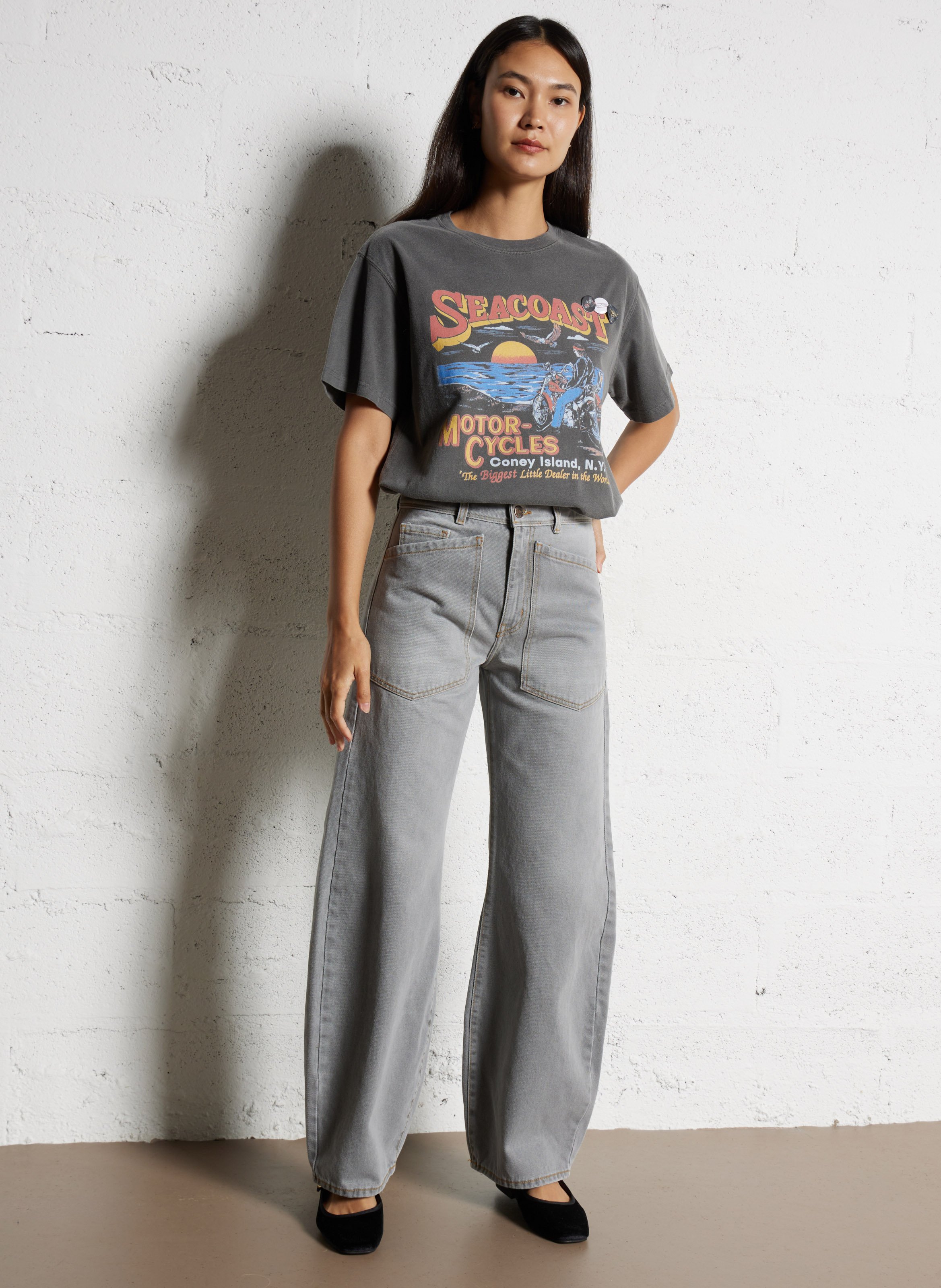 Grote katoenen jeans ACQUAVERDE Grijs