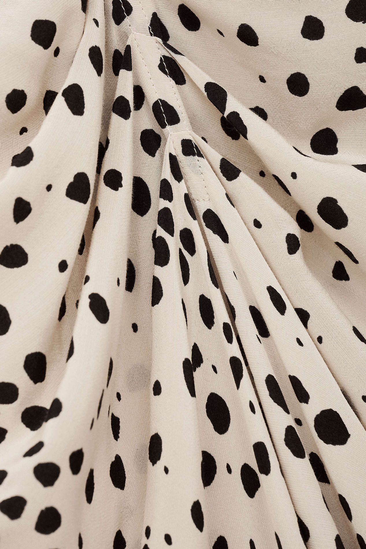 Jupe midi droite motif pois BA&SH Beige