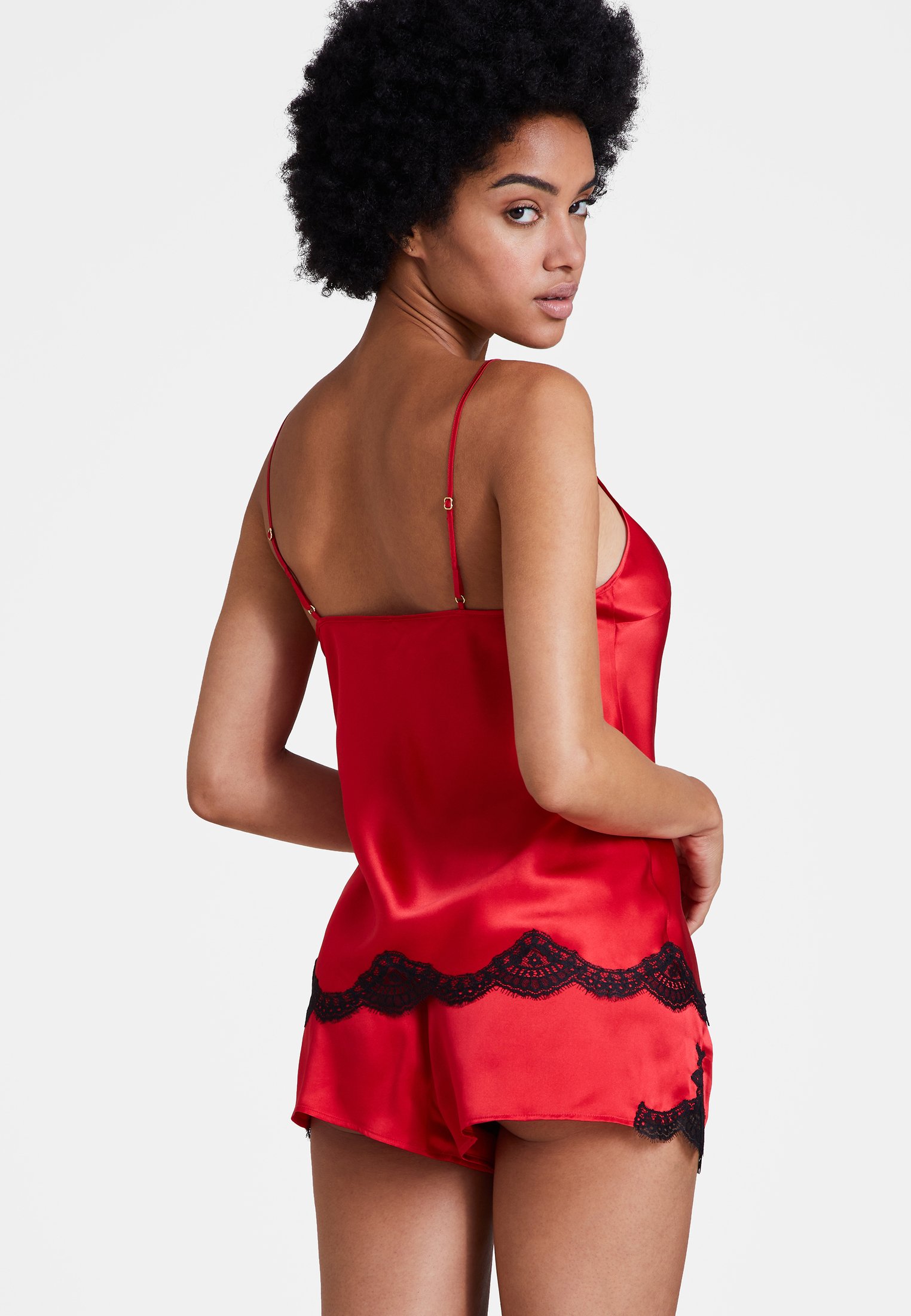 Silk boy shorts AUBADE Red