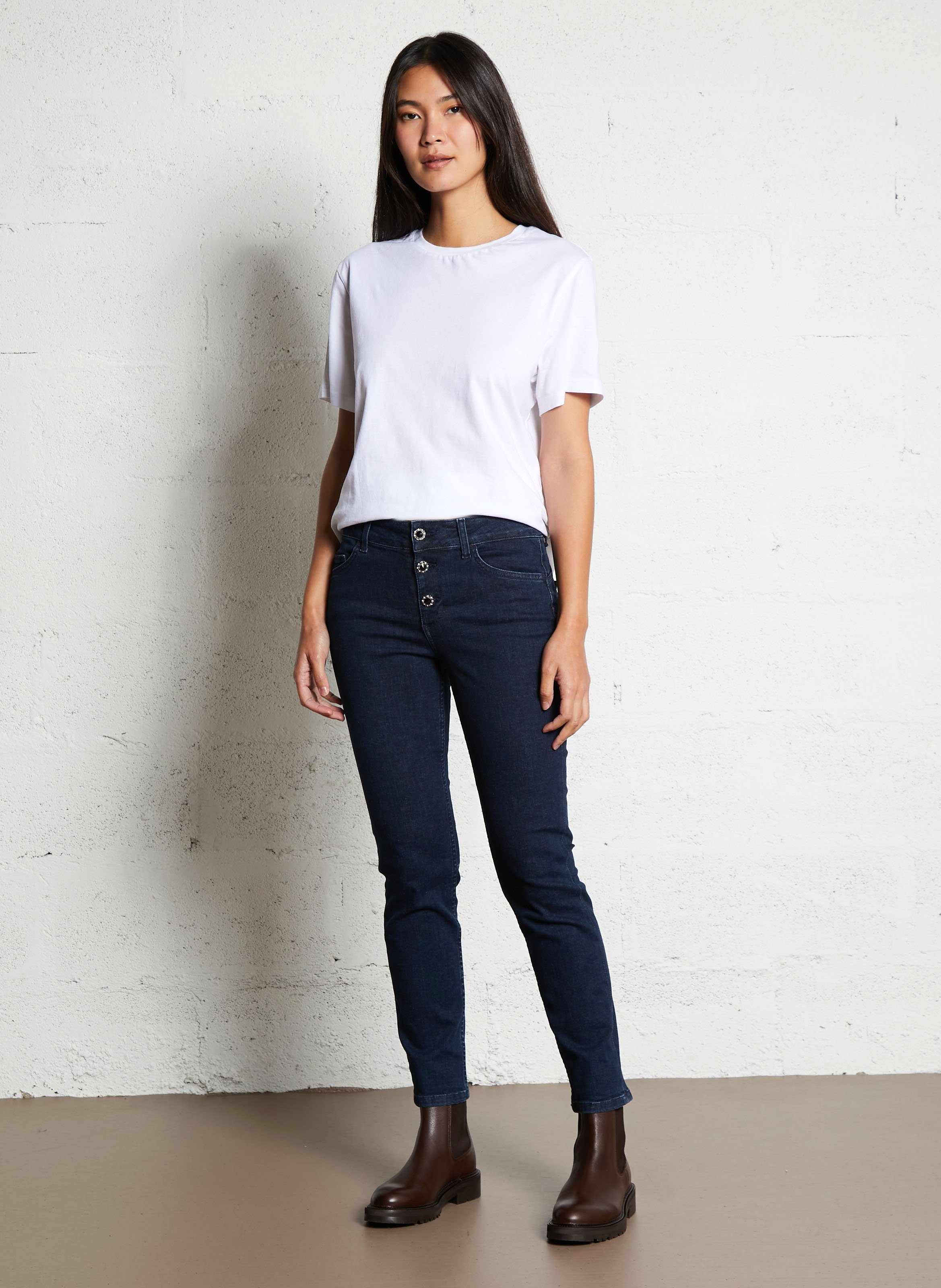Skinny Jeans aus Baumwoll-Mix LIU JO Blau