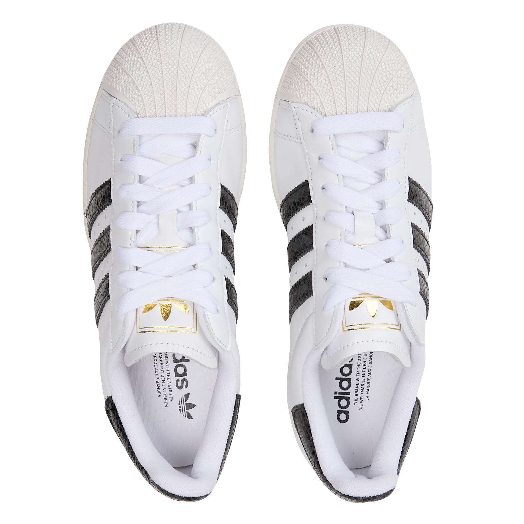 Baskets basses en cuir ADIDAS Blanc