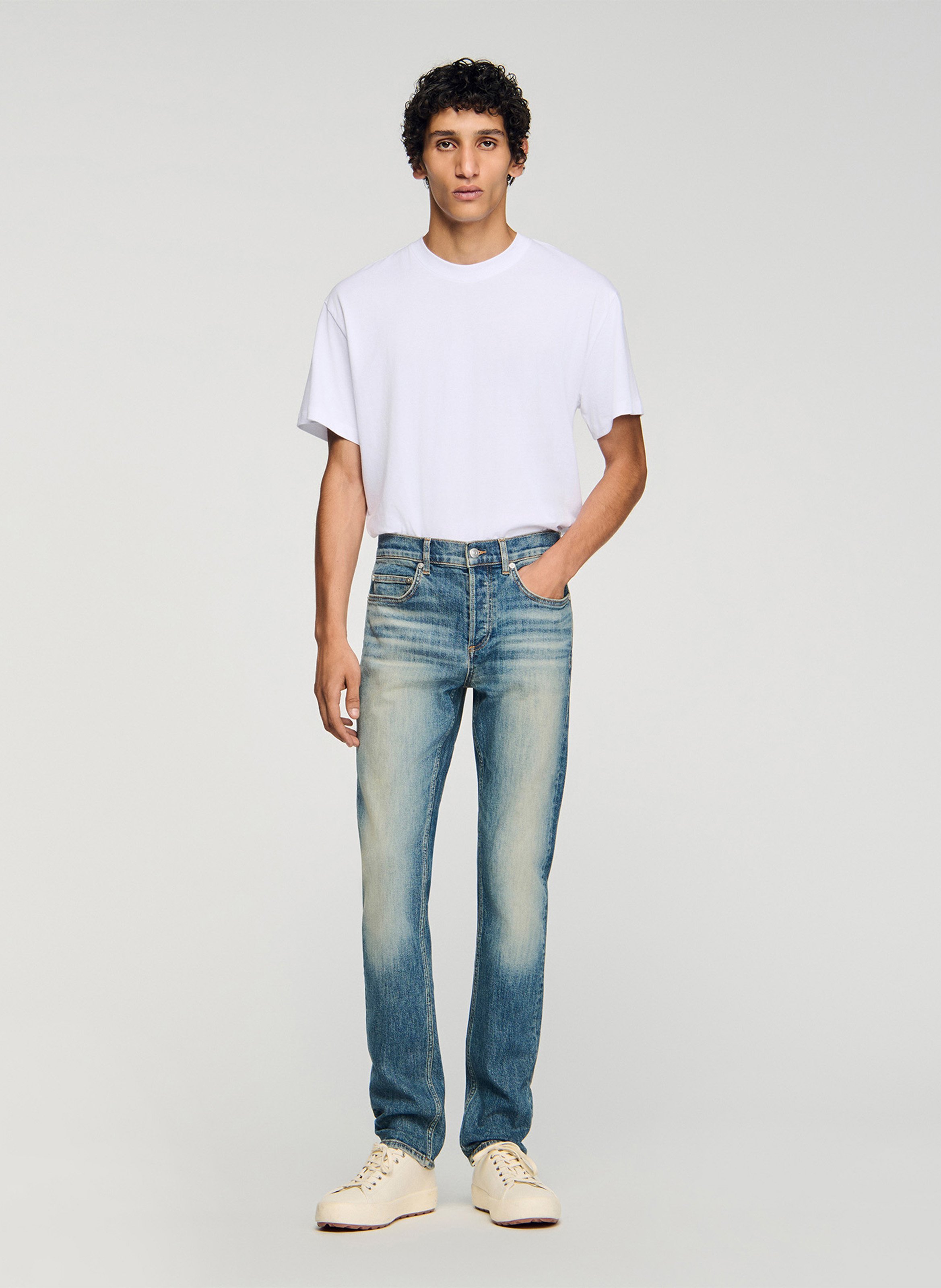 Slim fit jeans effen SANDRO Blauw