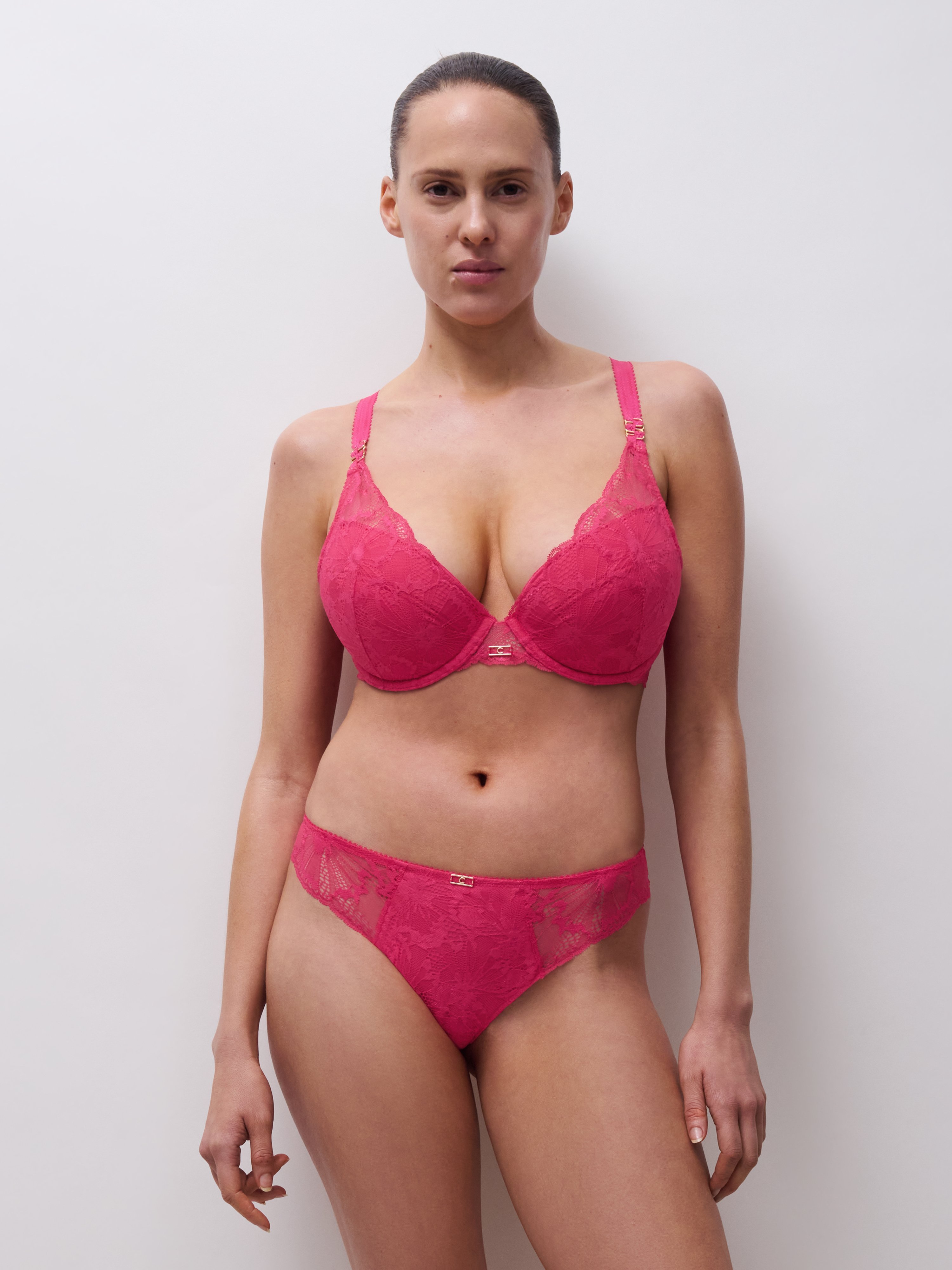 Push-up lace padded bra CHANTELLE Pink