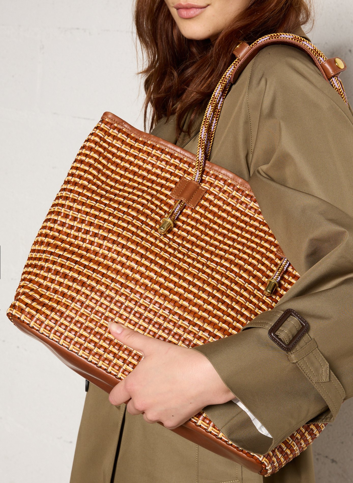 Soft leather tote bag  CLARIS VIROT Brown