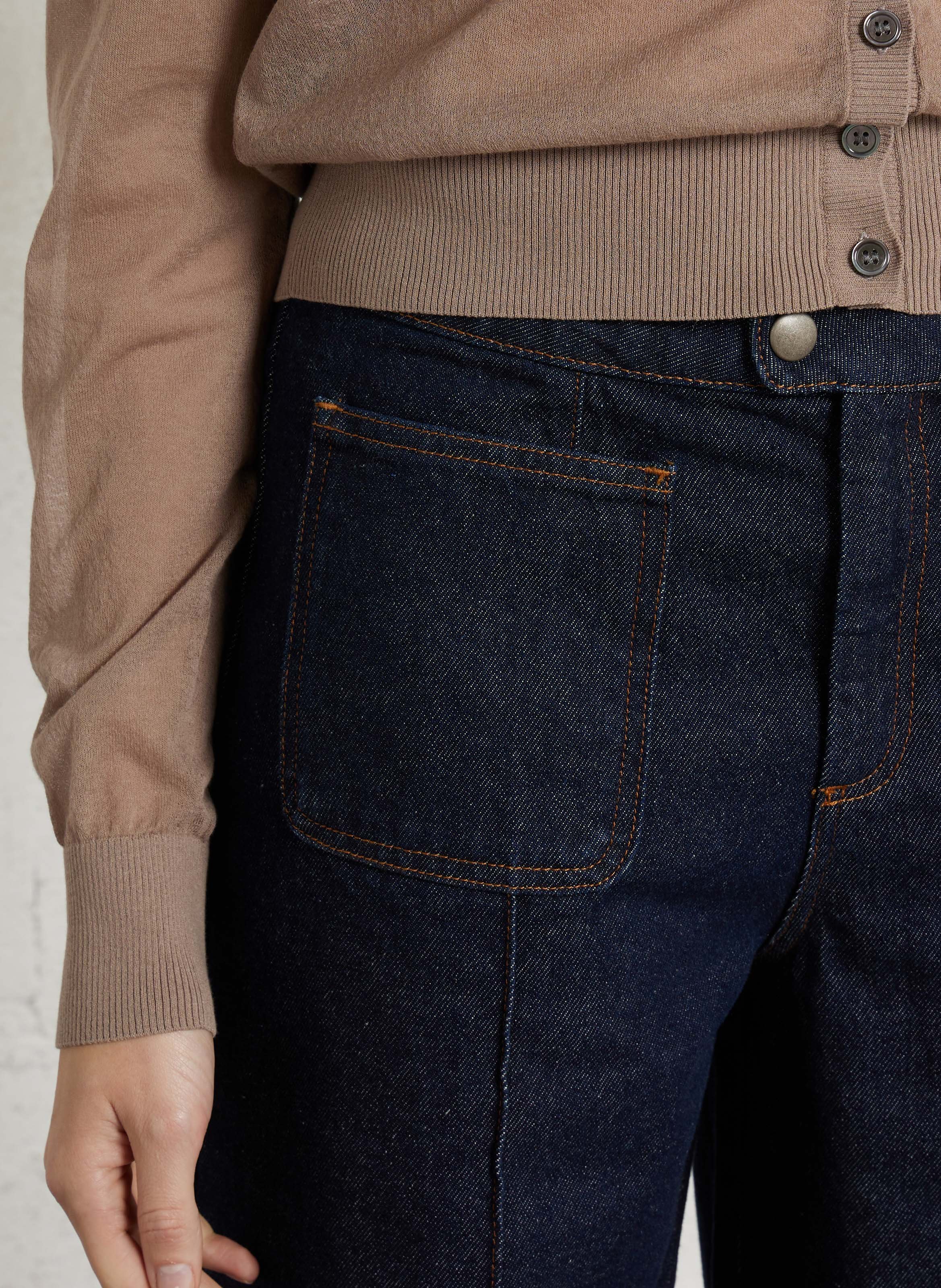 Straight organic cotton jeans SOEUR Blue