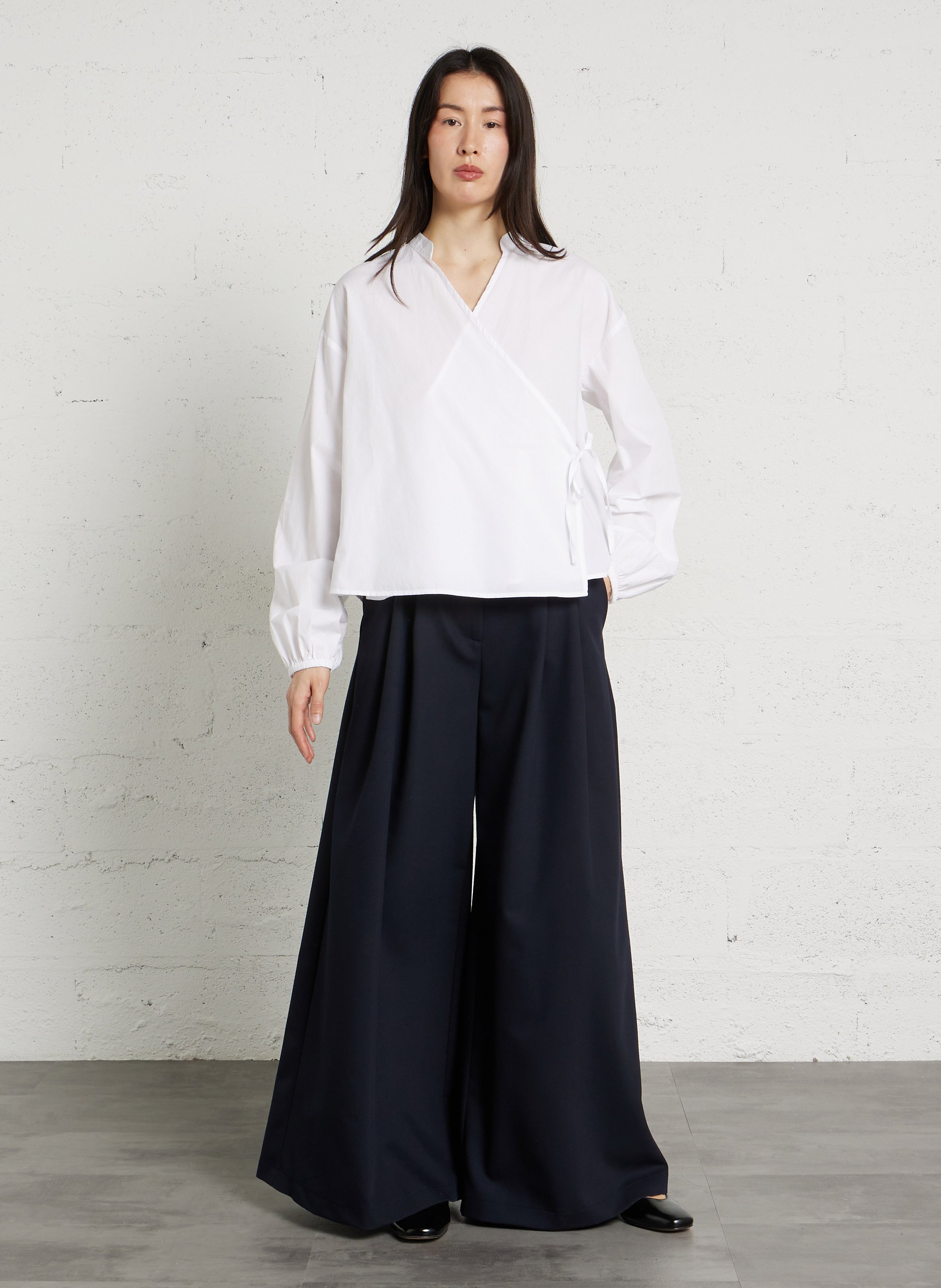 Cotton wrap shirt BELLEROSE White