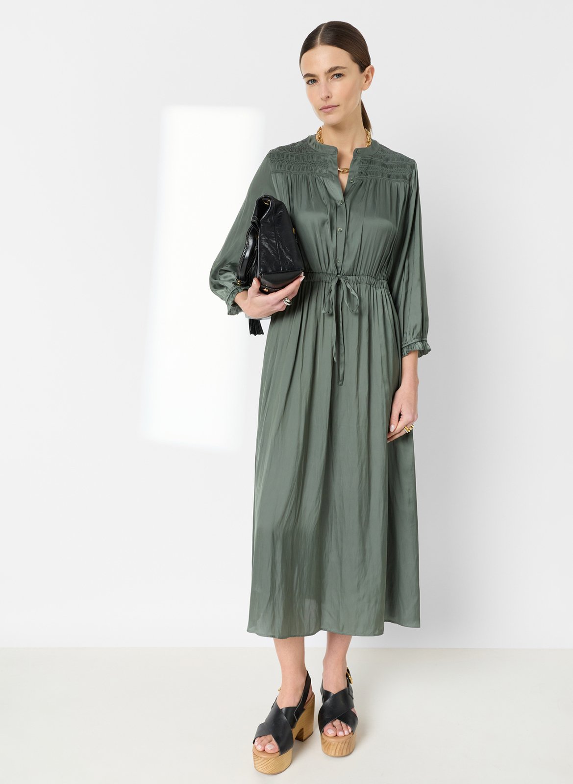 Midikleid mit Rundhalsausschnitt GERARD DAREL Khaki