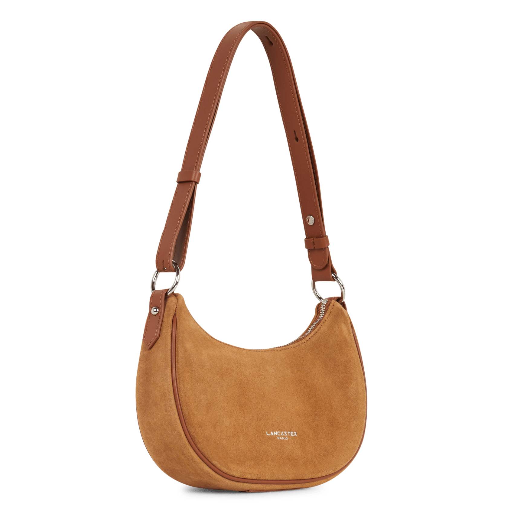 Kleine suède schoudertas LANCASTER PARIS Bruin