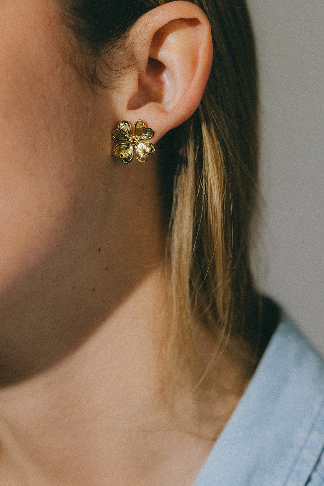 Clover stud earrings silver plated MONSIEUR SIMONE Silver