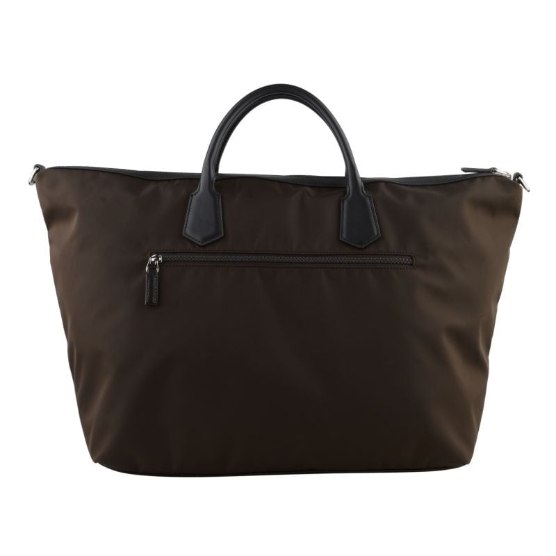 Canvas and leather travel bag Brown