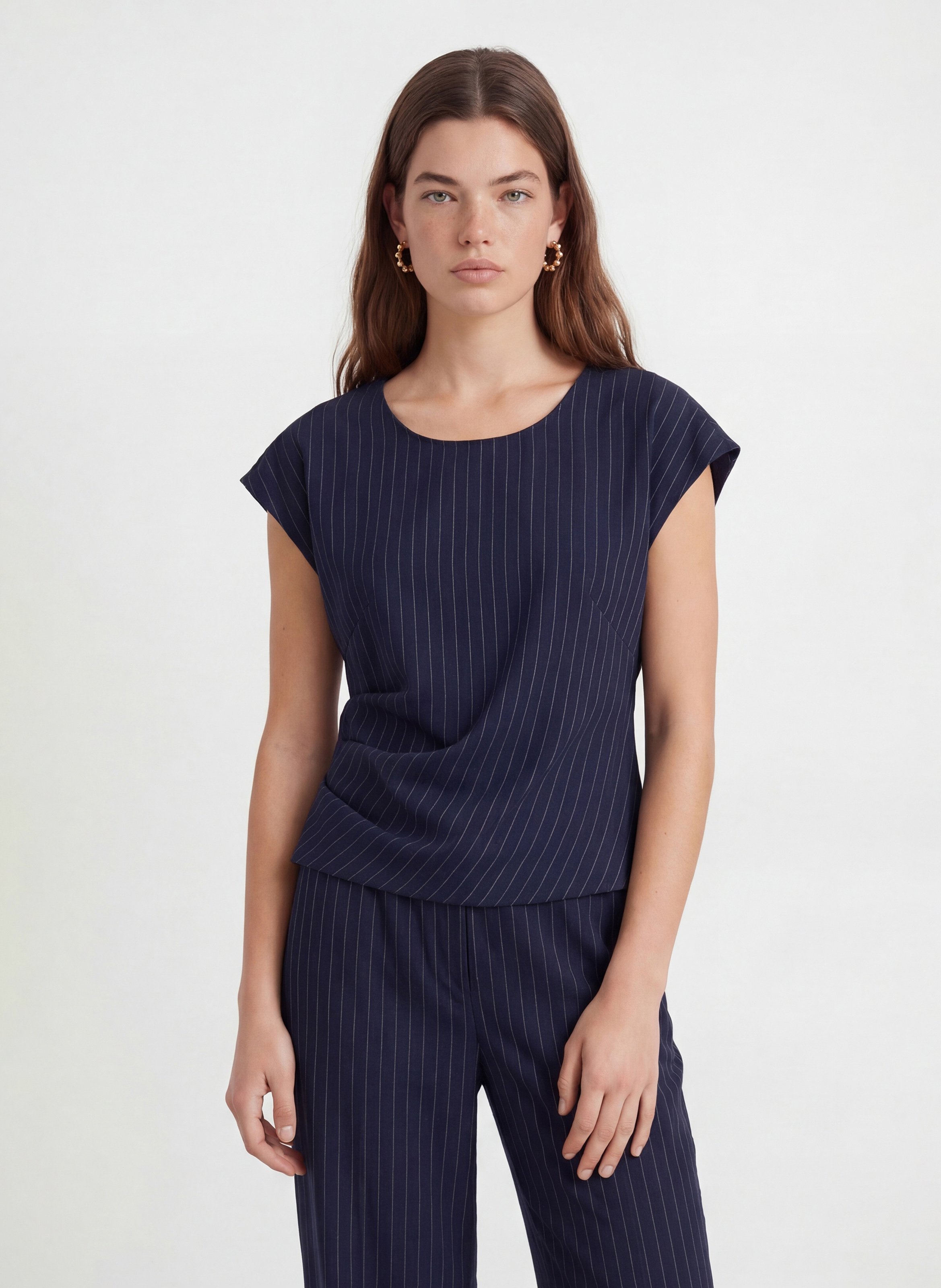 Oberteil mit Rundhalsausschnitt und Streifen  KOOKAI Blau