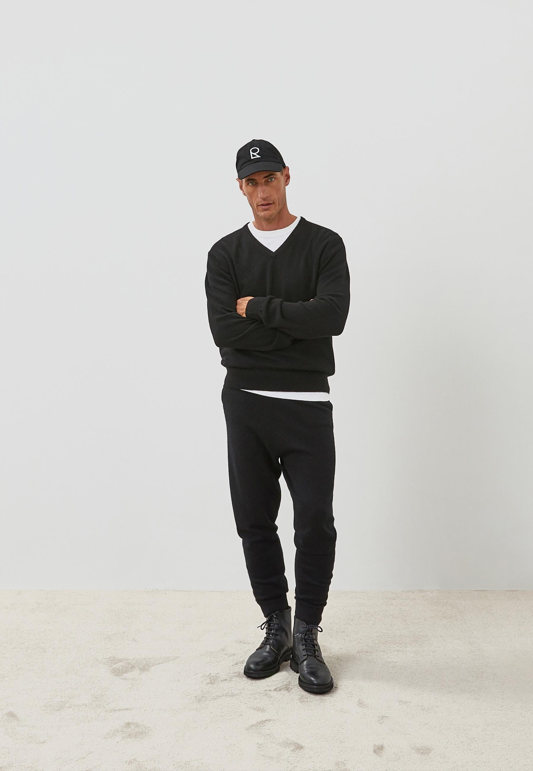 Pull homme col v cachemire RODIER Noir