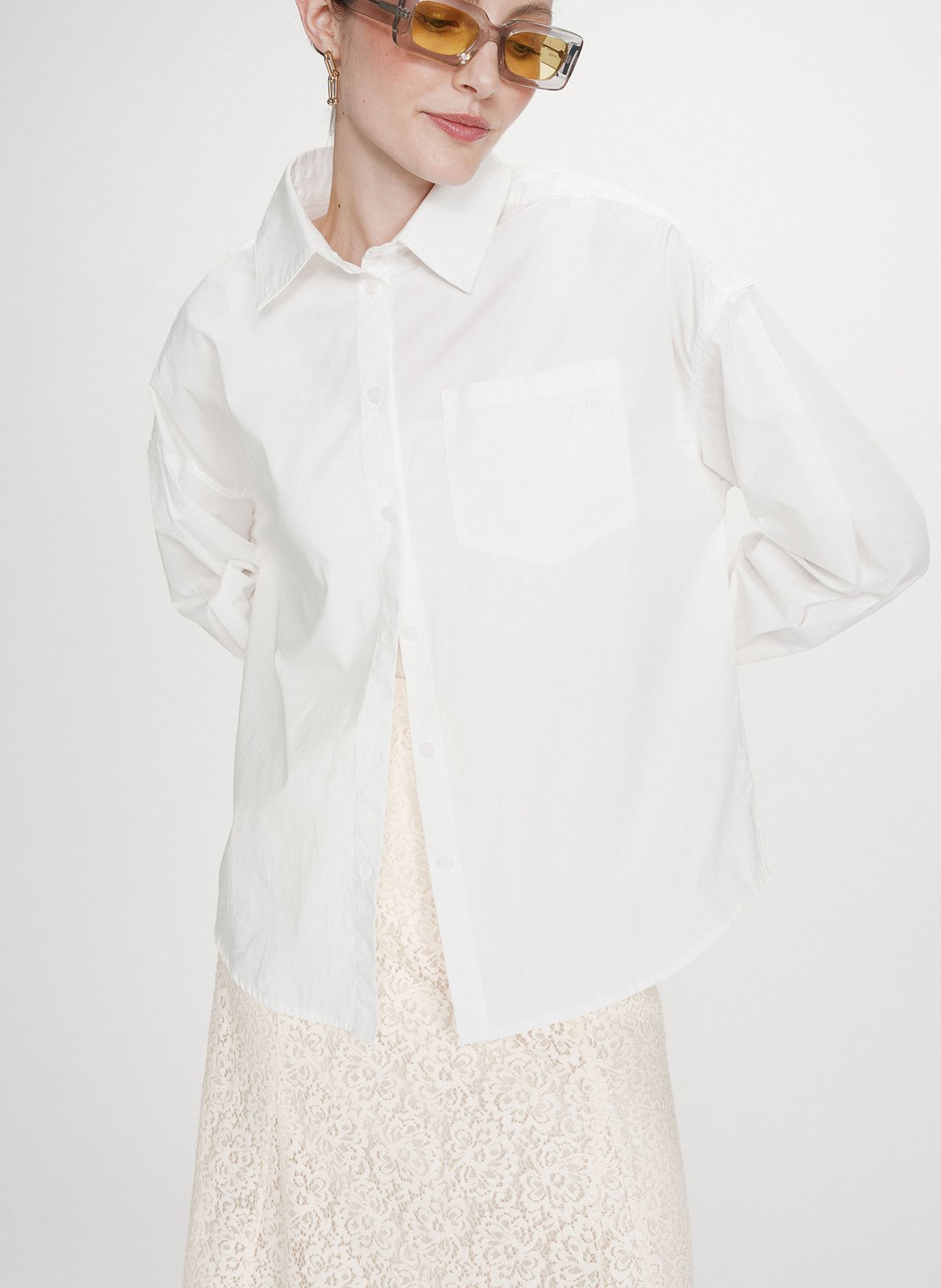 Chemise col classique GRACE ET MILA White