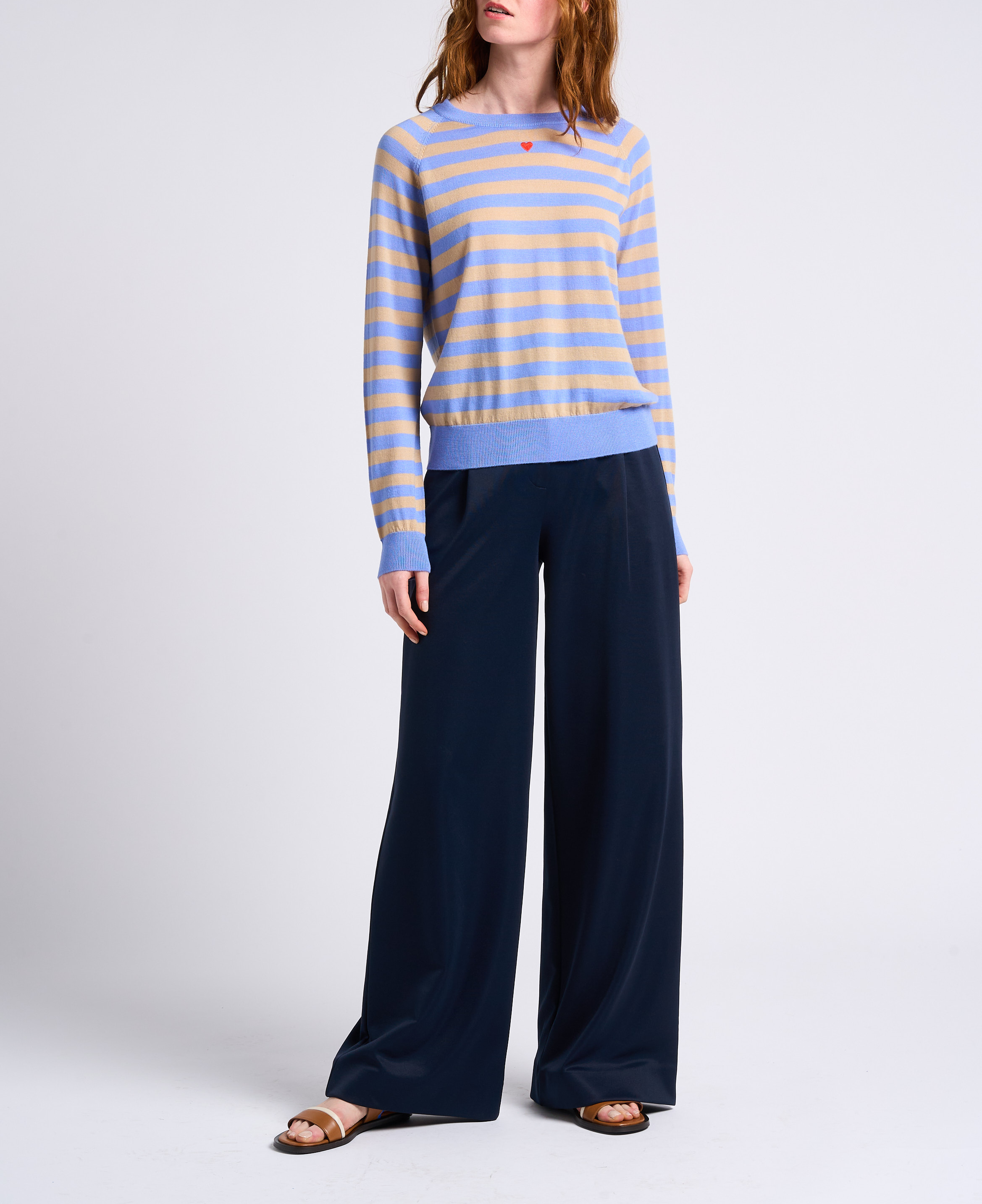 Gestreiftes Strick-T-Shirt aus Schurwolle MAX&Co. Mehrfarbig