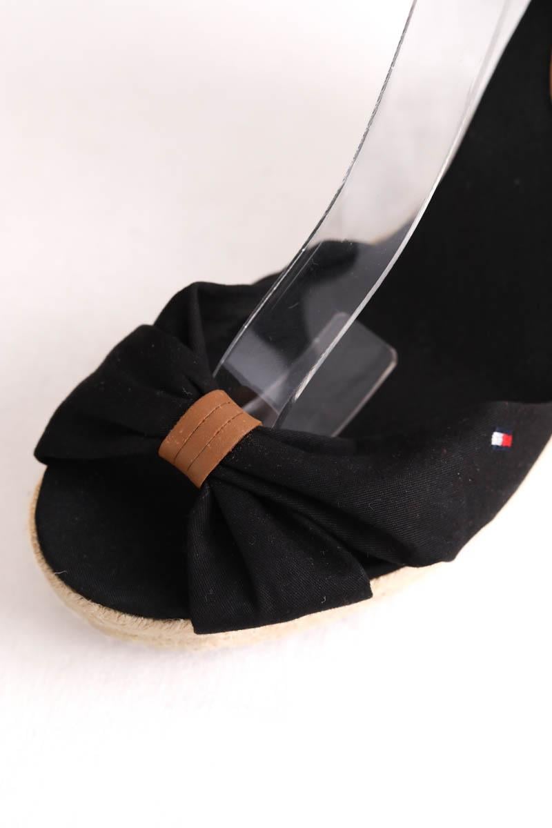 Faux leather sandals TOMMY HILFIGER - SECONDE MAIN Black