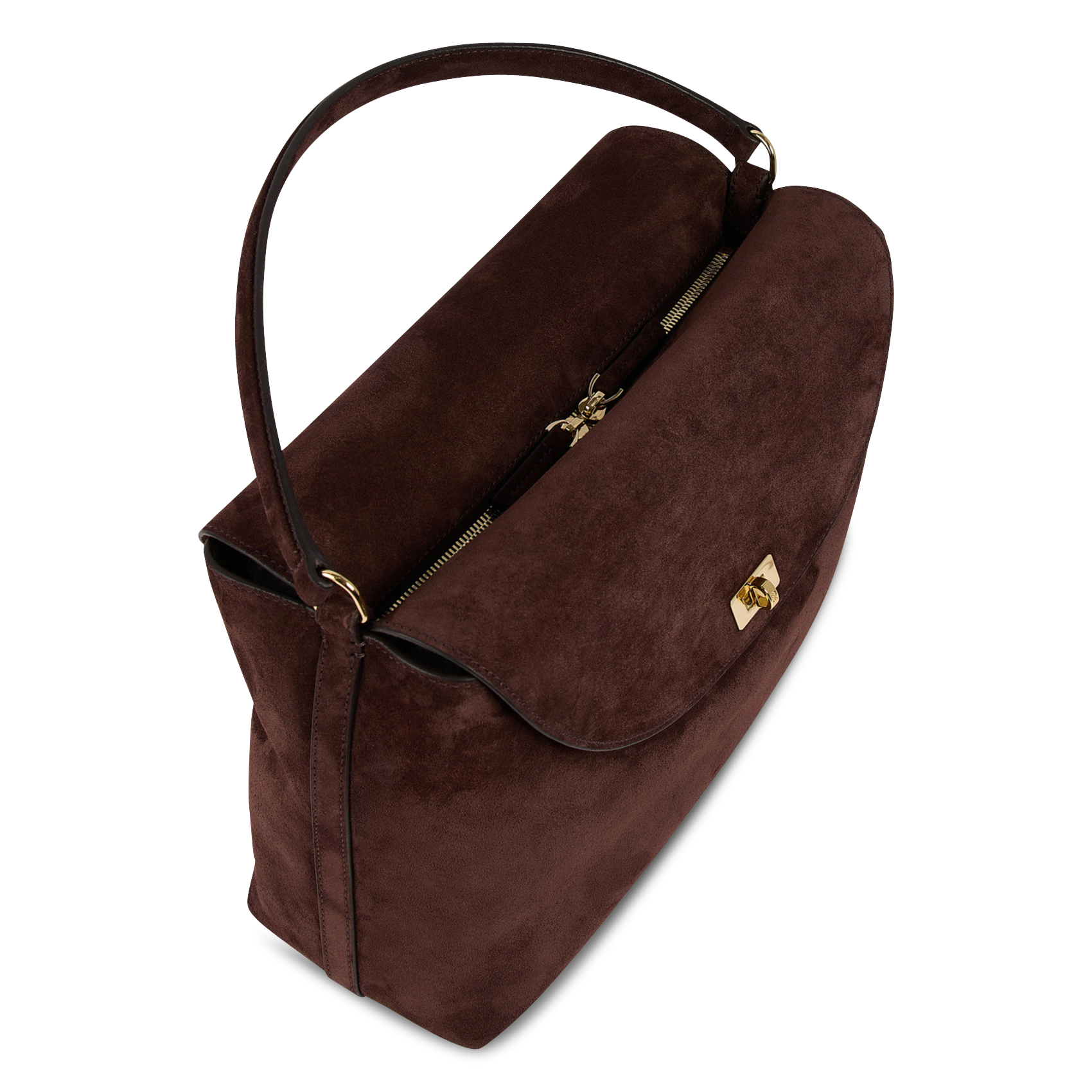 Suède handtas SANDRO Bruin