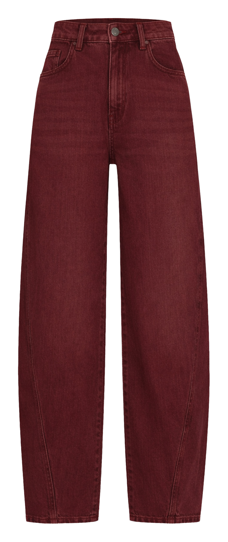 Wijde jeans van biokatoen BY BAR Rood